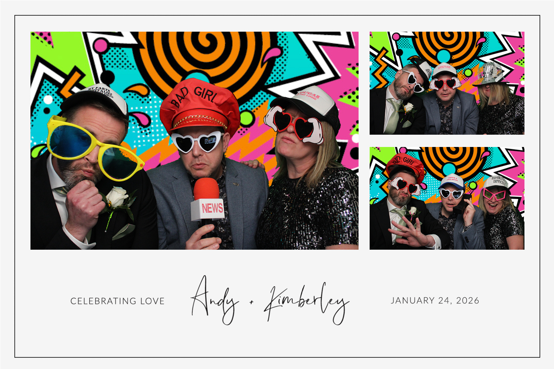 Andy + Kimberley | View more photos from the event at gallery.blissbooth.co.uk/u/BlissBooth/Andy-Kimberley