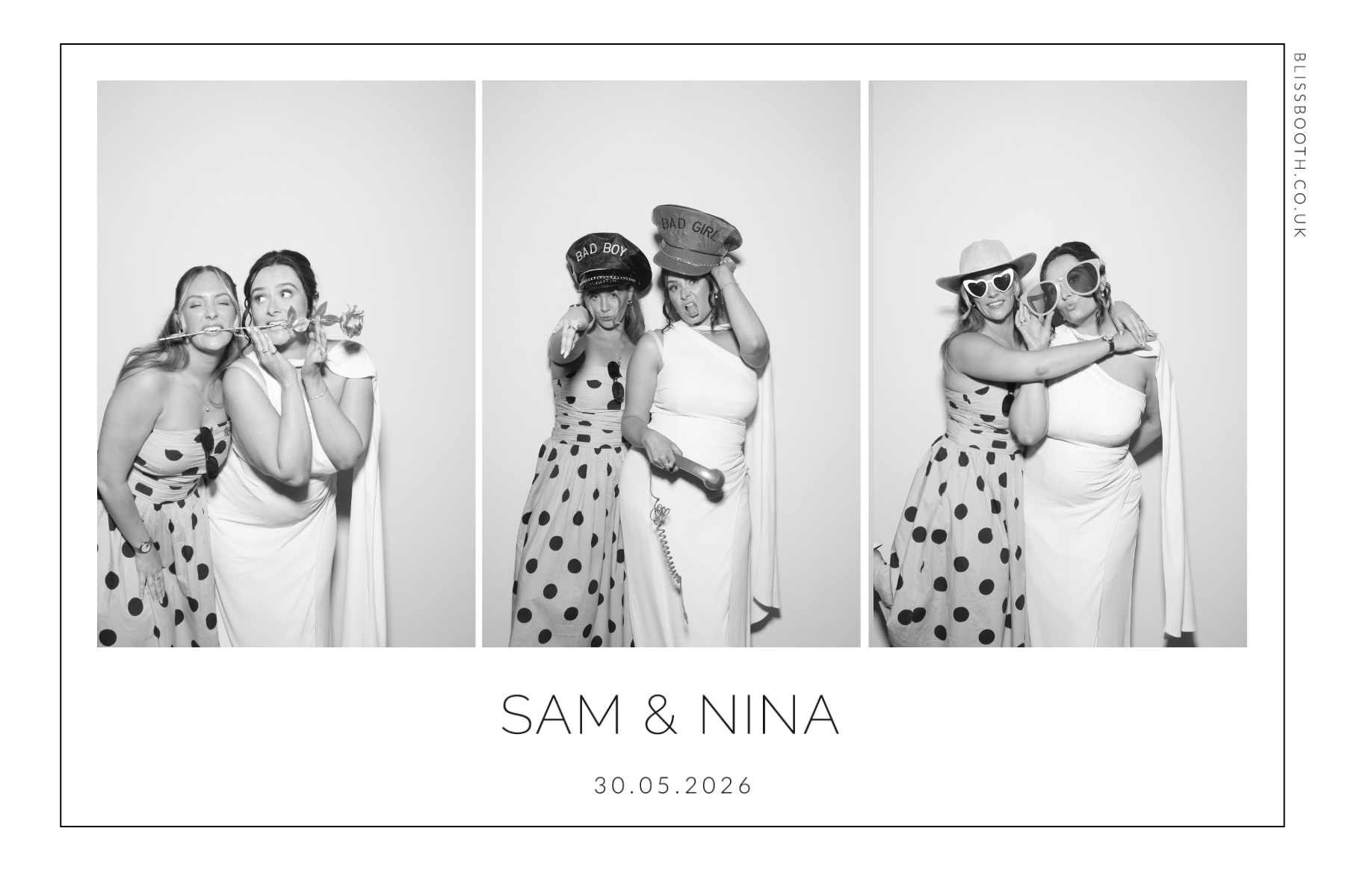 Sam and Nina | View more photos from the event at gallery.blissbooth.co.uk/u/BlissBooth/Sam-and-Nina