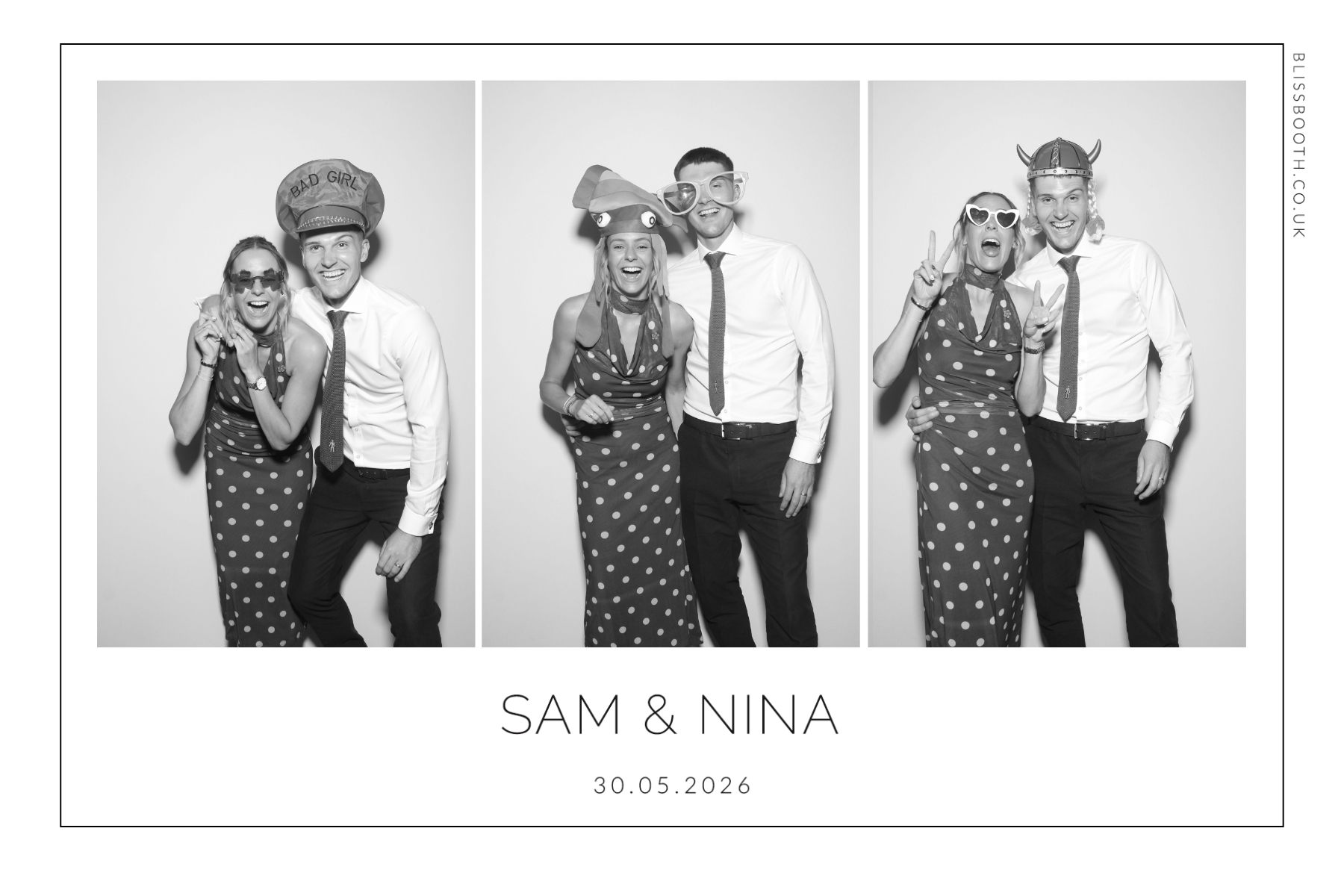 Sam and Nina | View more photos from the event at gallery.blissbooth.co.uk/u/BlissBooth/Sam-and-Nina