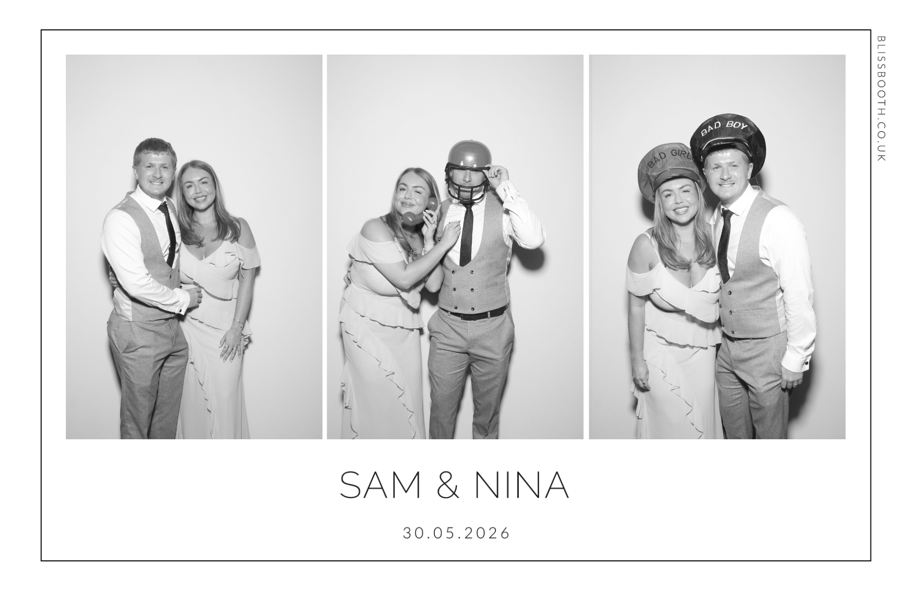 Sam and Nina | View more photos from the event at gallery.blissbooth.co.uk/u/BlissBooth/Sam-and-Nina