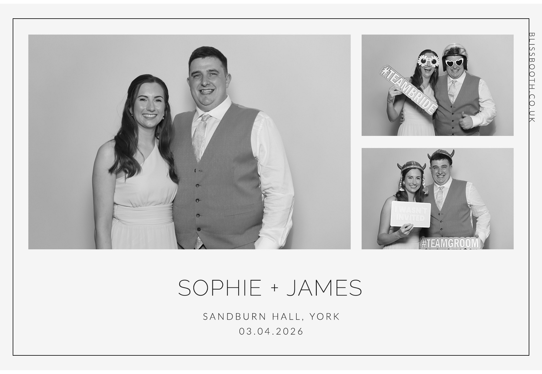 Sohpie amd James | View more photos from the event at gallery.blissbooth.co.uk/u/BlissBooth/Sohpie-amd-James