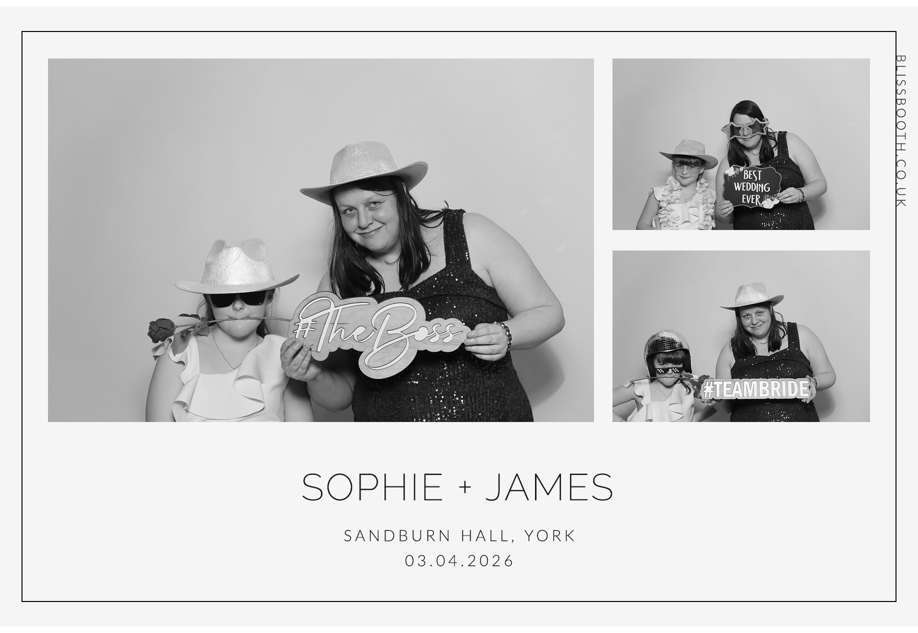 Sohpie amd James | View more photos from the event at gallery.blissbooth.co.uk/u/BlissBooth/Sohpie-amd-James