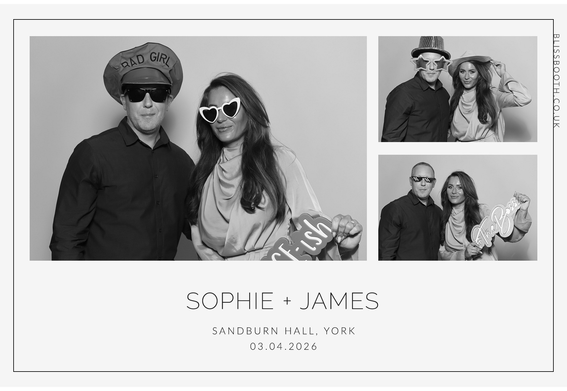 Sohpie amd James | View more photos from the event at gallery.blissbooth.co.uk/u/BlissBooth/Sohpie-amd-James
