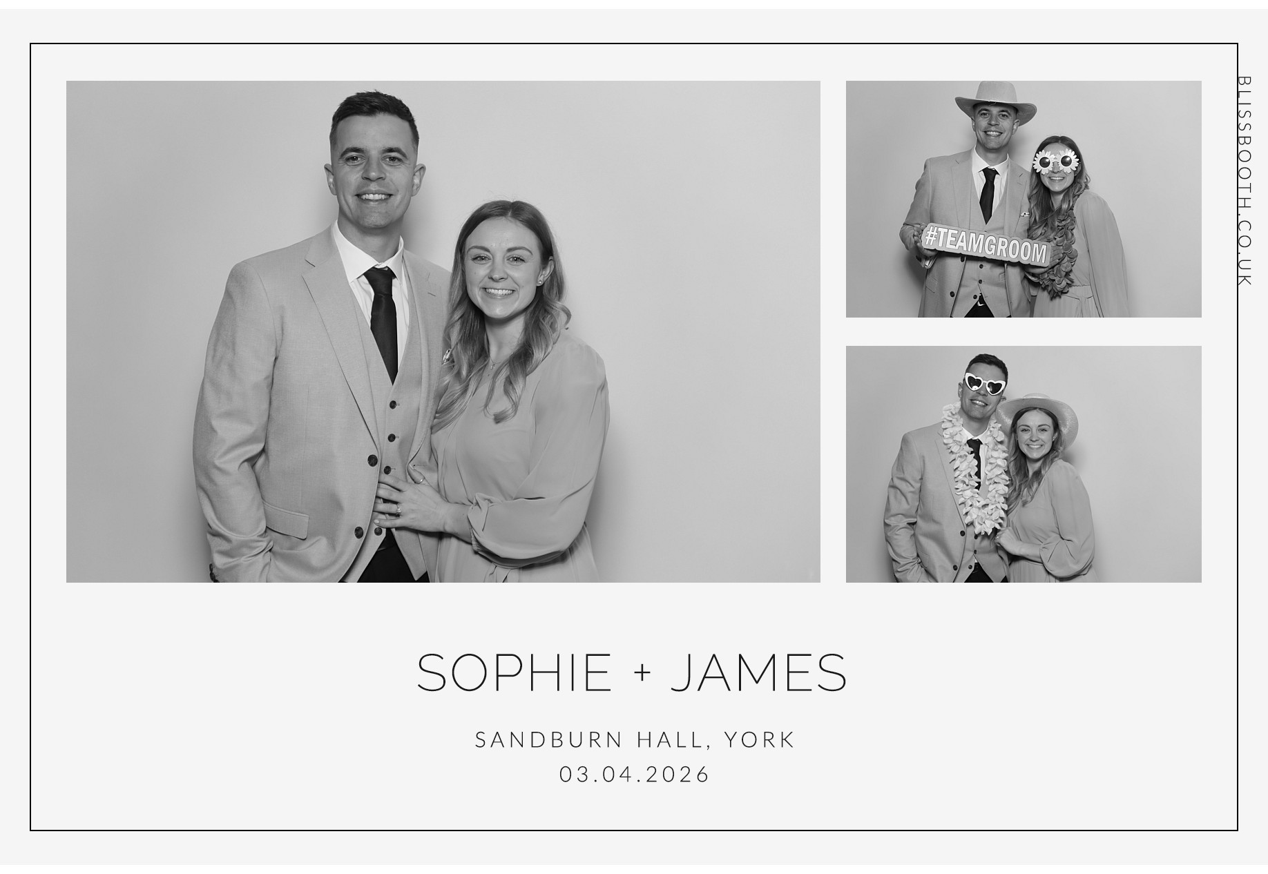 Sohpie amd James | View more photos from the event at gallery.blissbooth.co.uk/u/BlissBooth/Sohpie-amd-James