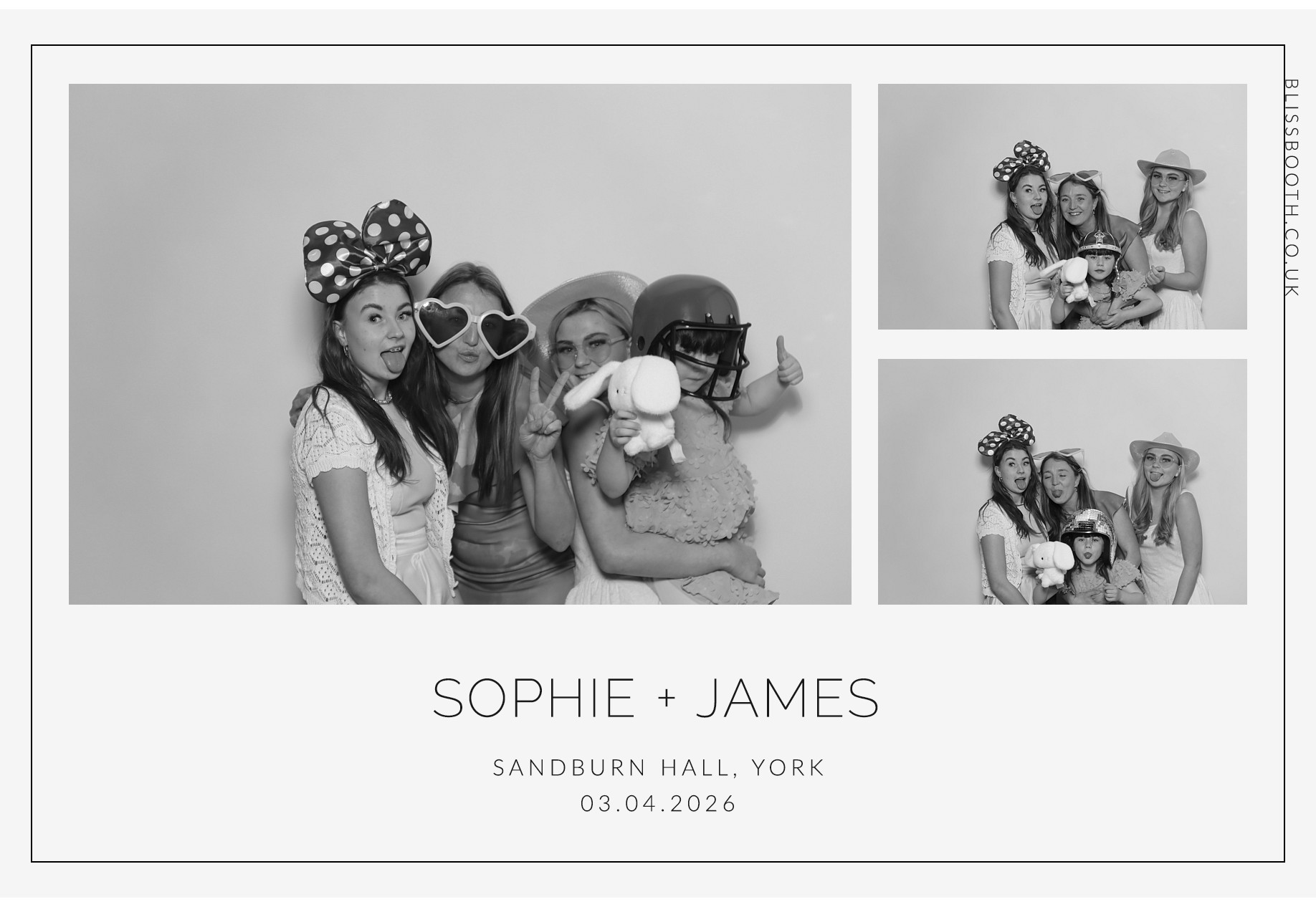 Sohpie amd James | View more photos from the event at gallery.blissbooth.co.uk/u/BlissBooth/Sohpie-amd-James