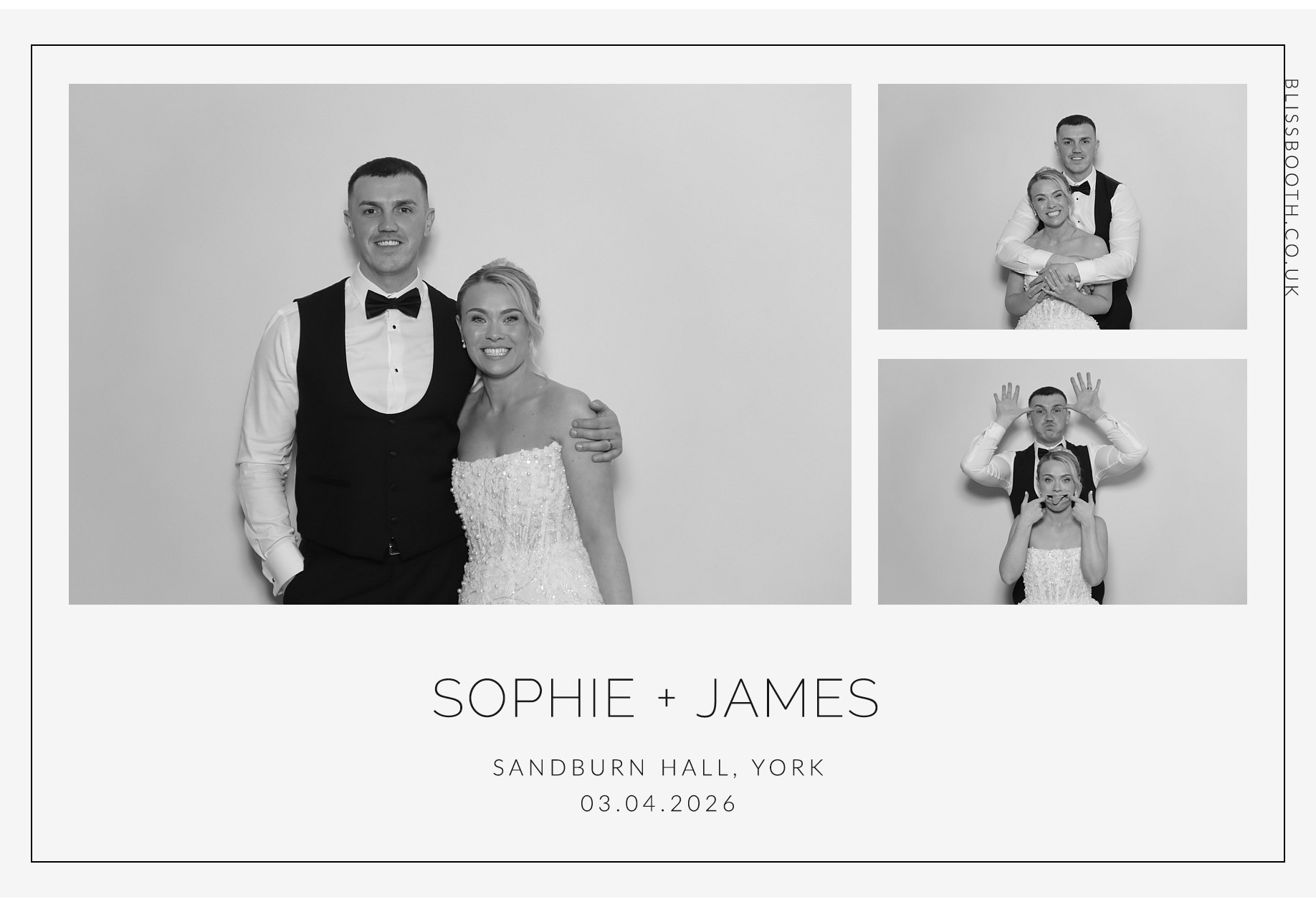 Sohpie amd James | View more photos from the event at gallery.blissbooth.co.uk/u/BlissBooth/Sohpie-amd-James