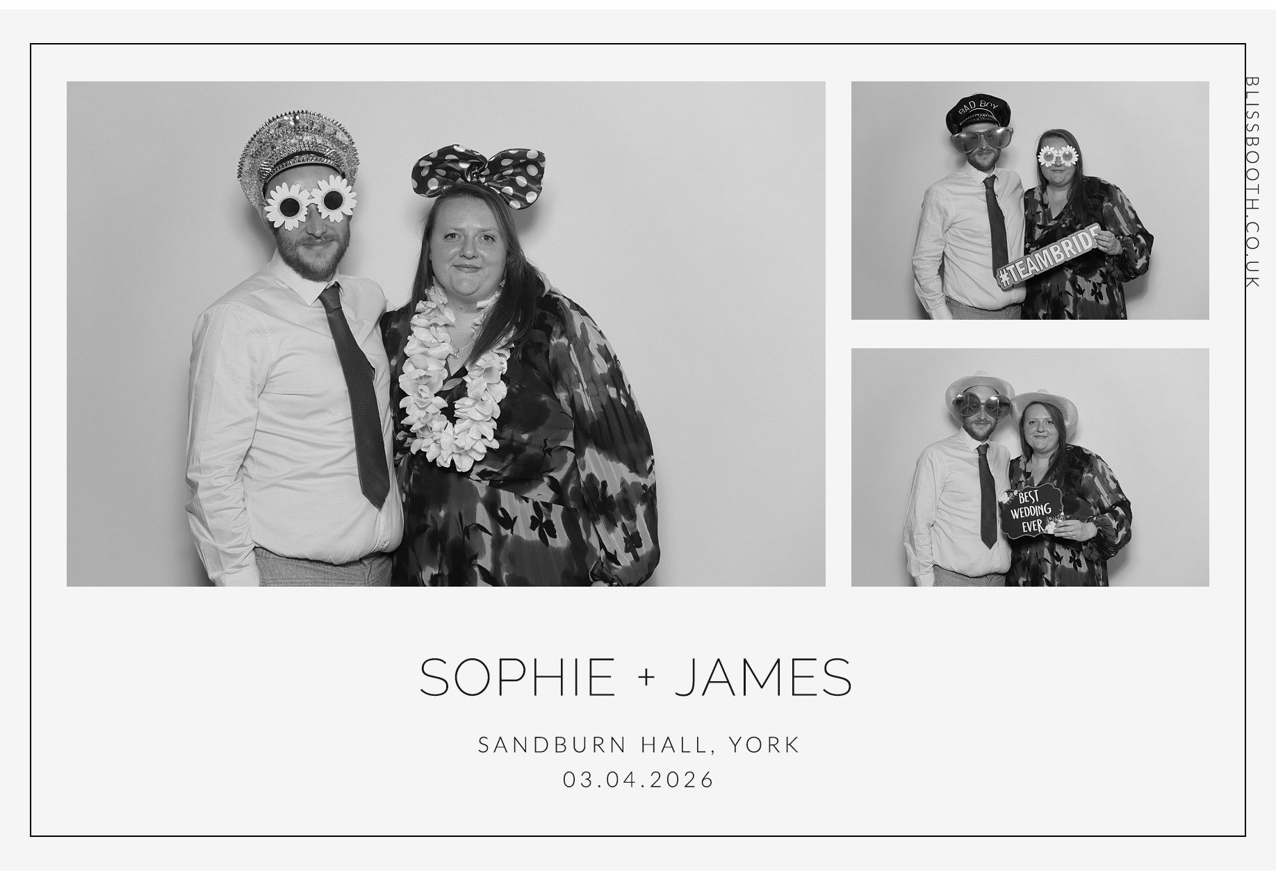 Sohpie amd James | View more photos from the event at gallery.blissbooth.co.uk/u/BlissBooth/Sohpie-amd-James