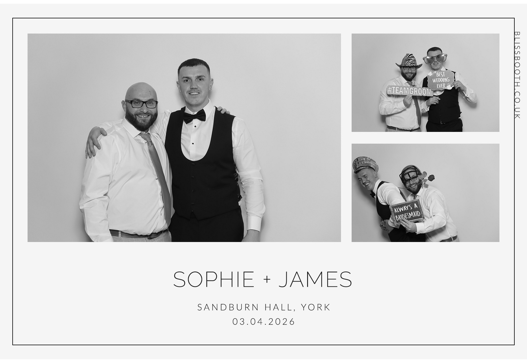 Sohpie amd James | View more photos from the event at gallery.blissbooth.co.uk/u/BlissBooth/Sohpie-amd-James