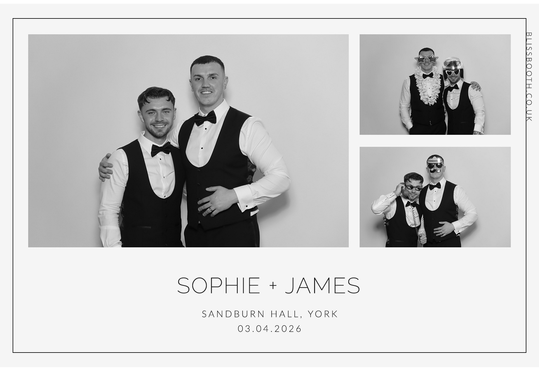 Sohpie amd James | View more photos from the event at gallery.blissbooth.co.uk/u/BlissBooth/Sohpie-amd-James