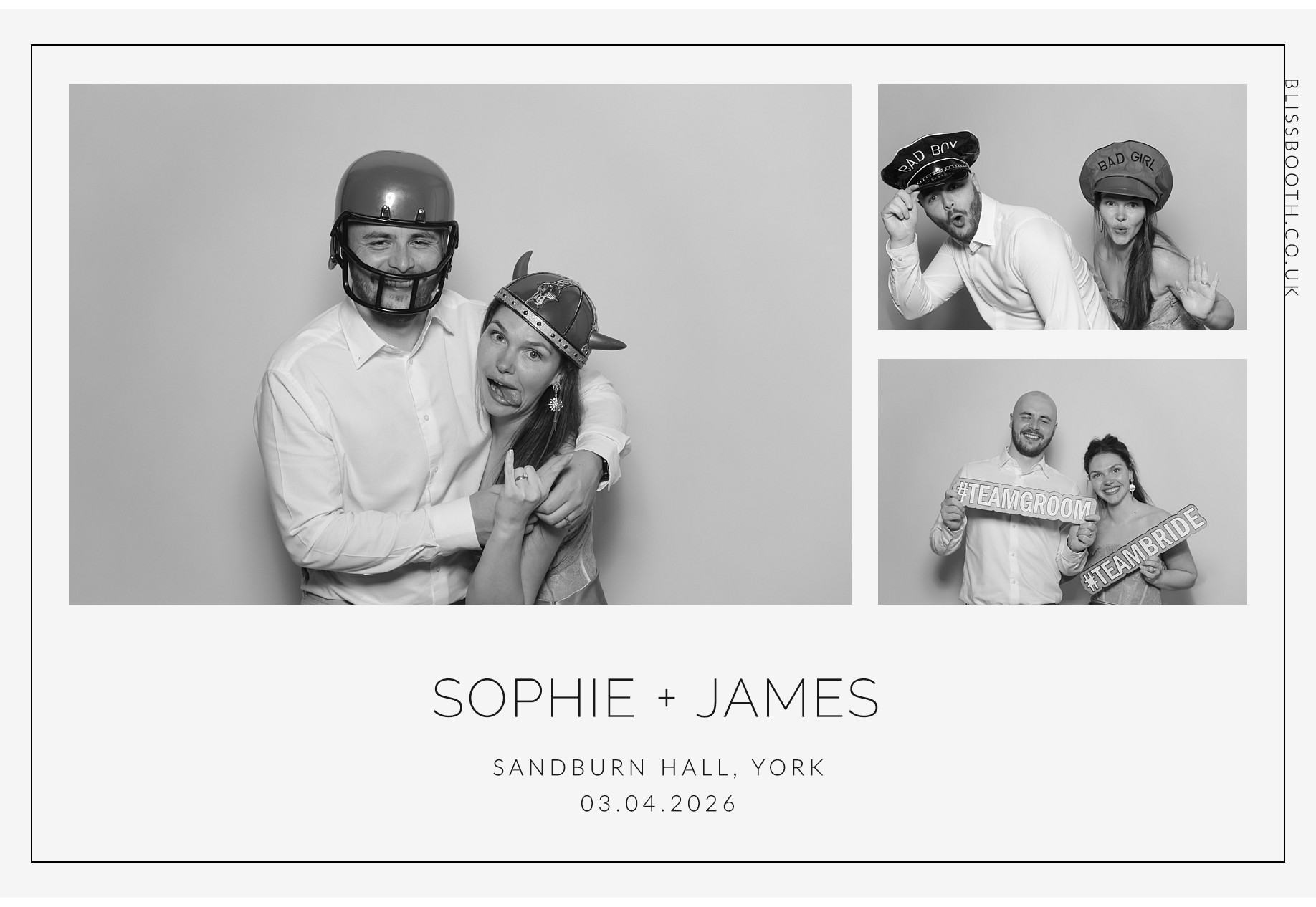 Sohpie amd James | View more photos from the event at gallery.blissbooth.co.uk/u/BlissBooth/Sohpie-amd-James