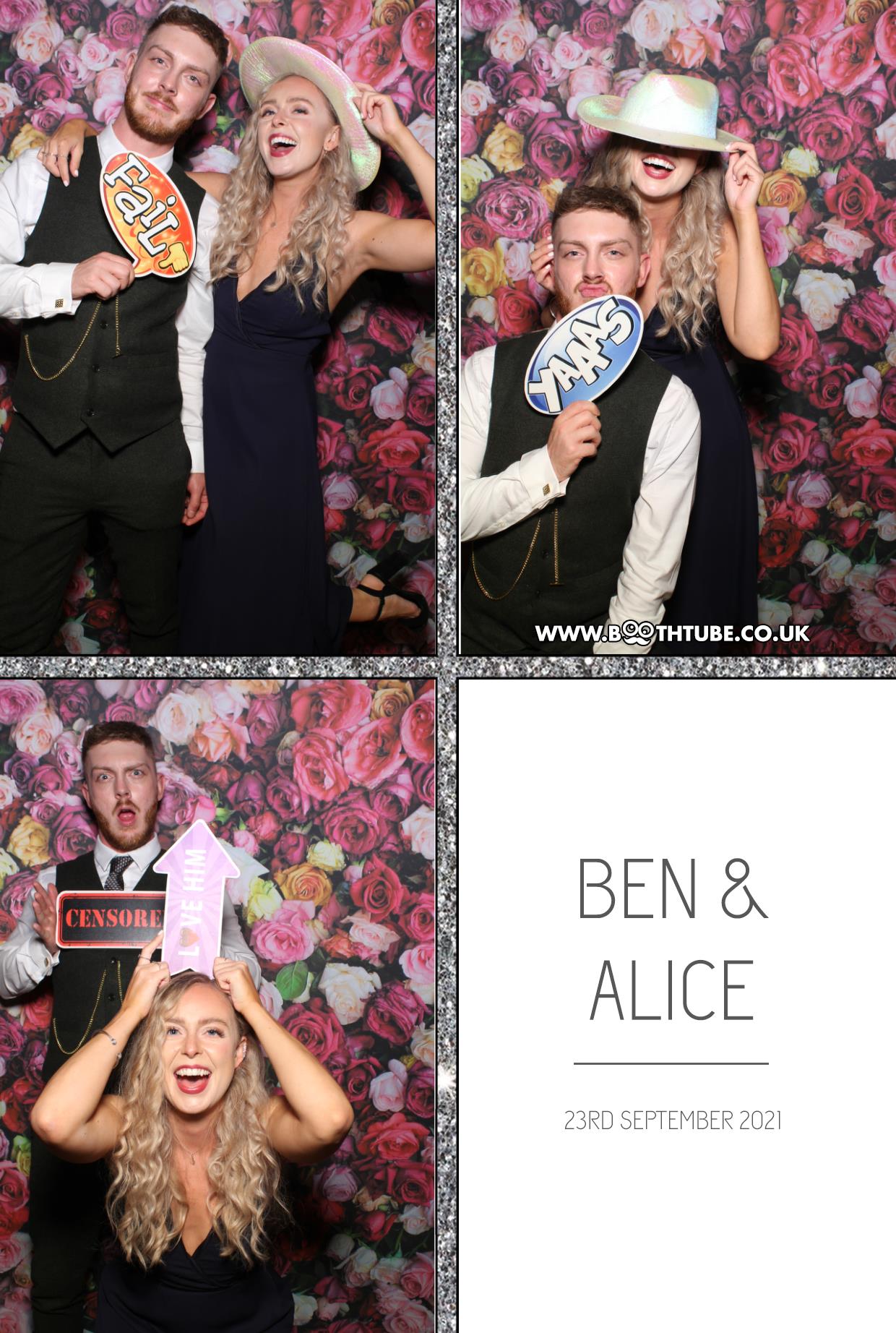 Ben and Alice | View more photos from the event at gallery.boothtube.co.uk/u/BoothtubeLtd/Ben-and-Alice