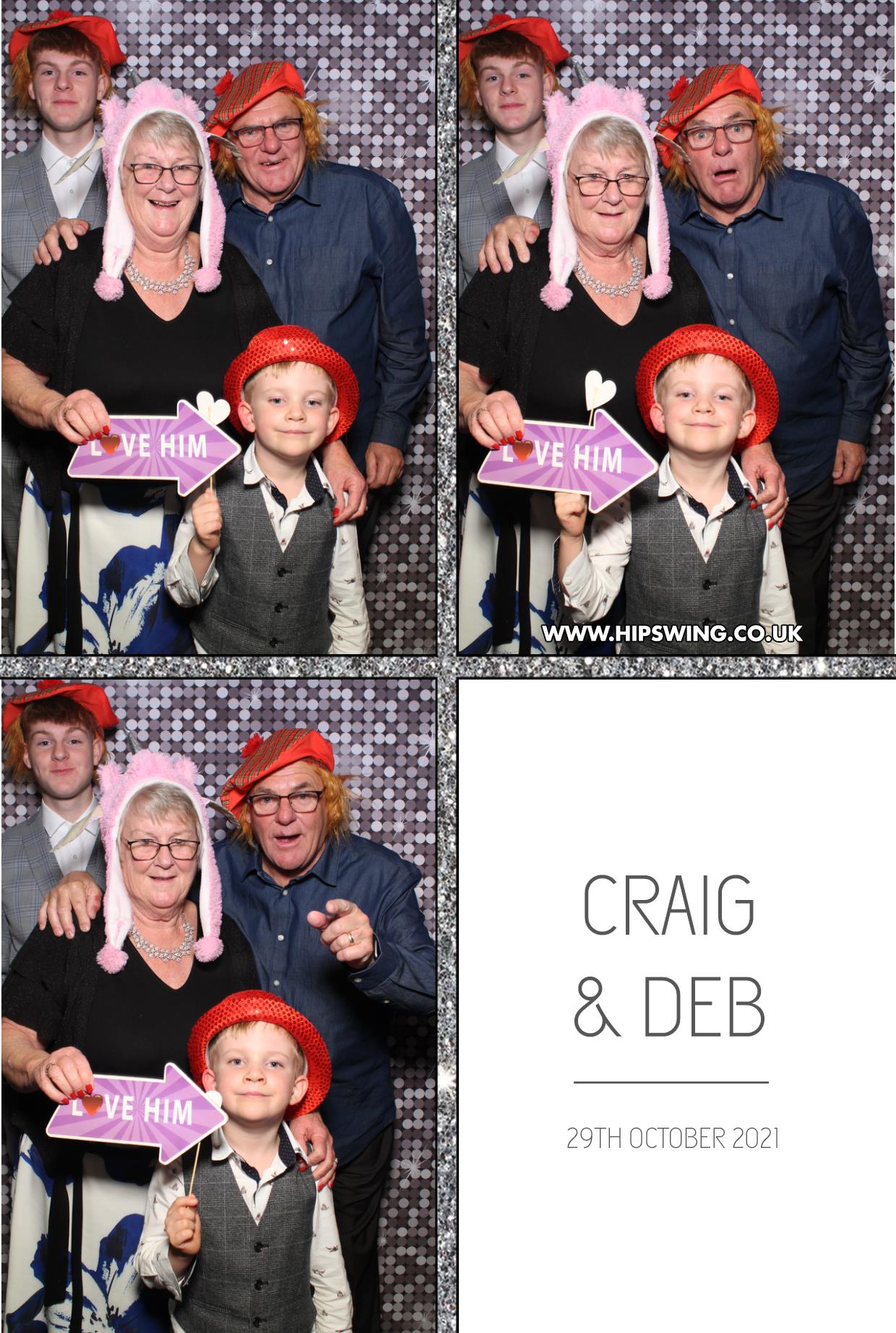 Deborah and Craig | View more photos from the event at gallery.boothtube.co.uk/u/BoothtubeLtd/Deborah-and-Craig