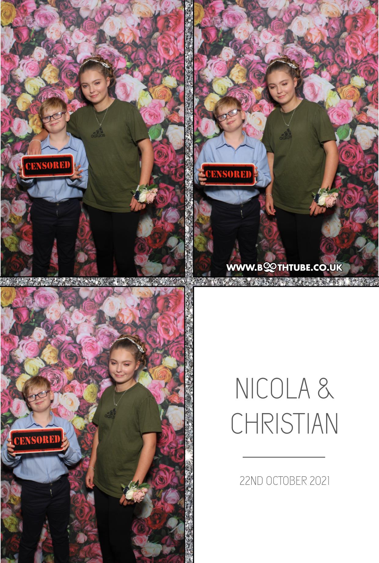 Nicola and Christian | View more photos from the event at gallery.boothtube.co.uk/u/BoothtubeLtd/Nicola-and-Christian