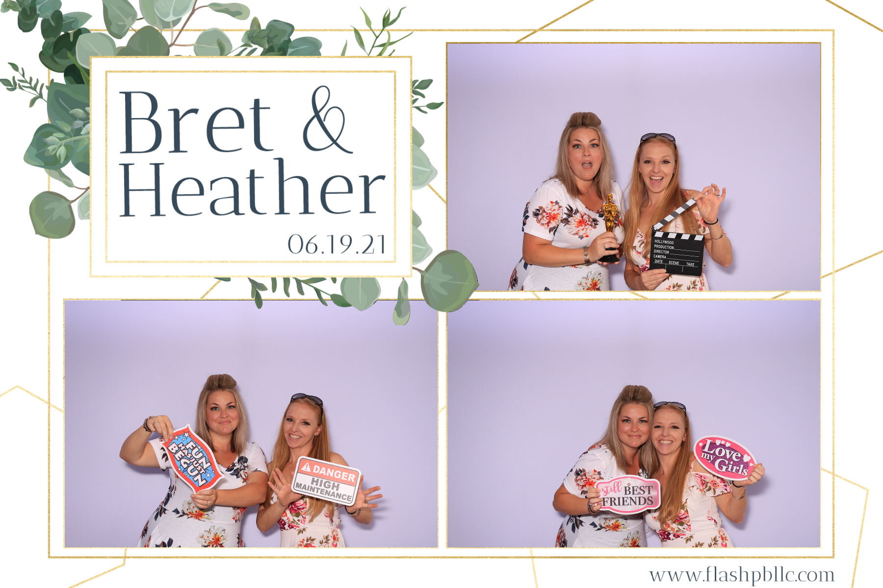 Bret & Heather Bennett | View more photos from the event at v1.boothgallery.com/u/Flash-Photo-Booths/Bret-Heather-Bennett