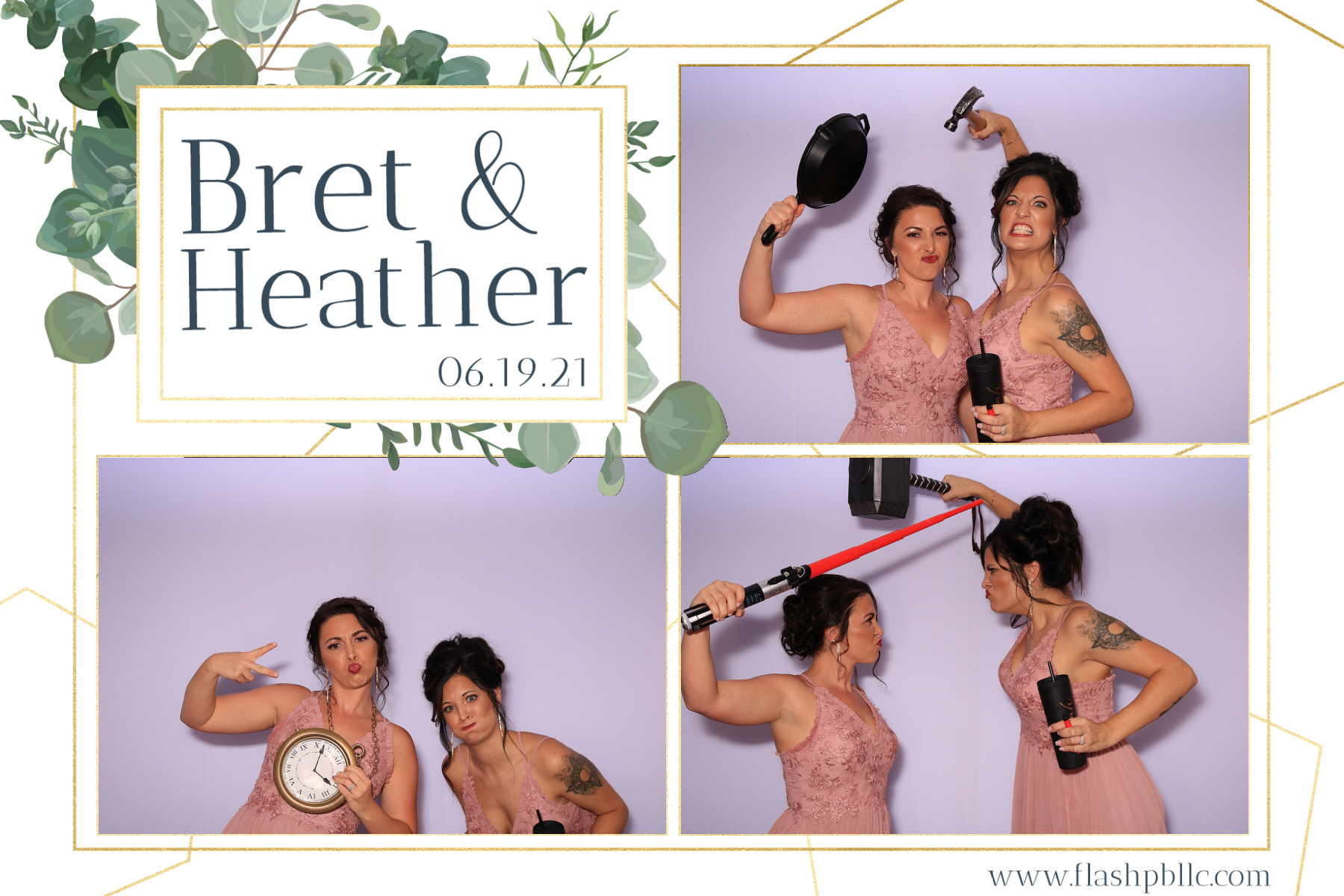 Bret & Heather Bennett | View more photos from the event at v1.boothgallery.com/u/Flash-Photo-Booths/Bret-Heather-Bennett