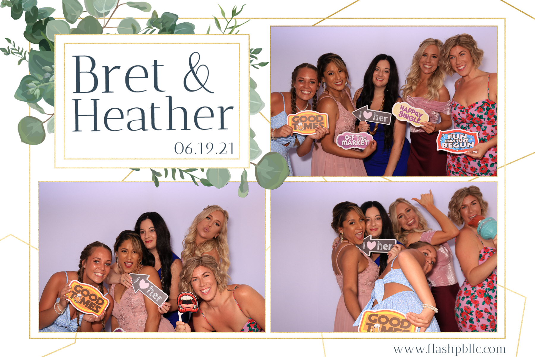 Bret & Heather Bennett | View more photos from the event at v1.boothgallery.com/u/Flash-Photo-Booths/Bret-Heather-Bennett