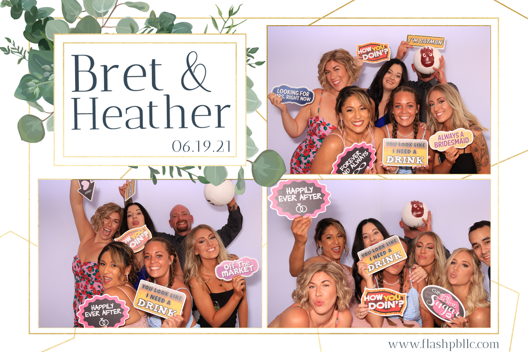 Bret & Heather Bennett | View more photos from the event at v1.boothgallery.com/u/Flash-Photo-Booths/Bret-Heather-Bennett