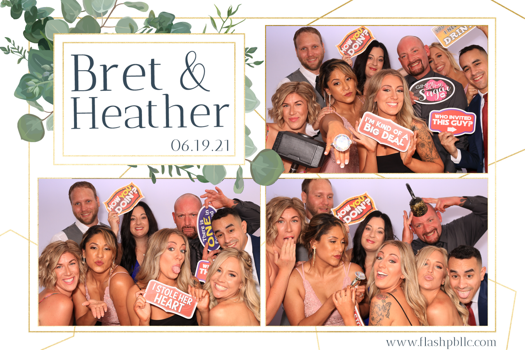 Bret & Heather Bennett | View more photos from the event at v1.boothgallery.com/u/Flash-Photo-Booths/Bret-Heather-Bennett