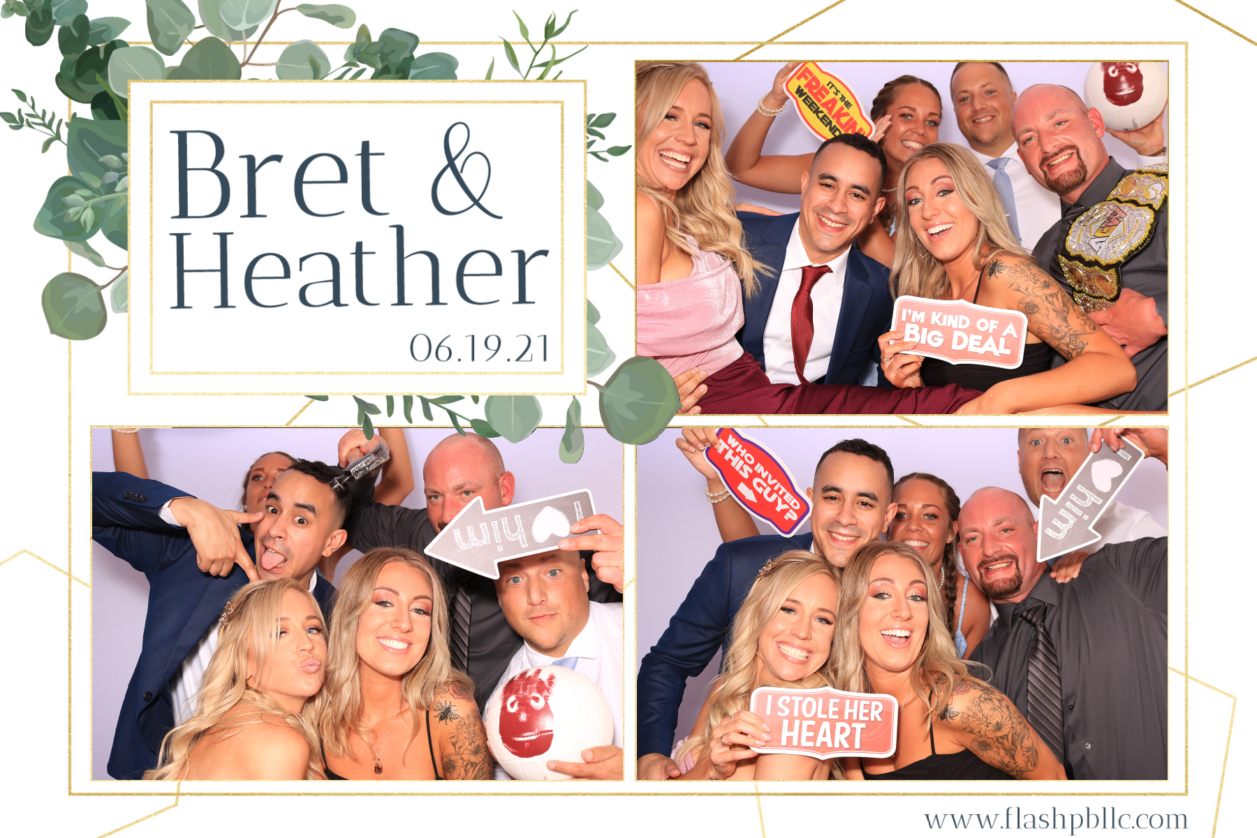 Bret & Heather Bennett | View more photos from the event at v1.boothgallery.com/u/Flash-Photo-Booths/Bret-Heather-Bennett