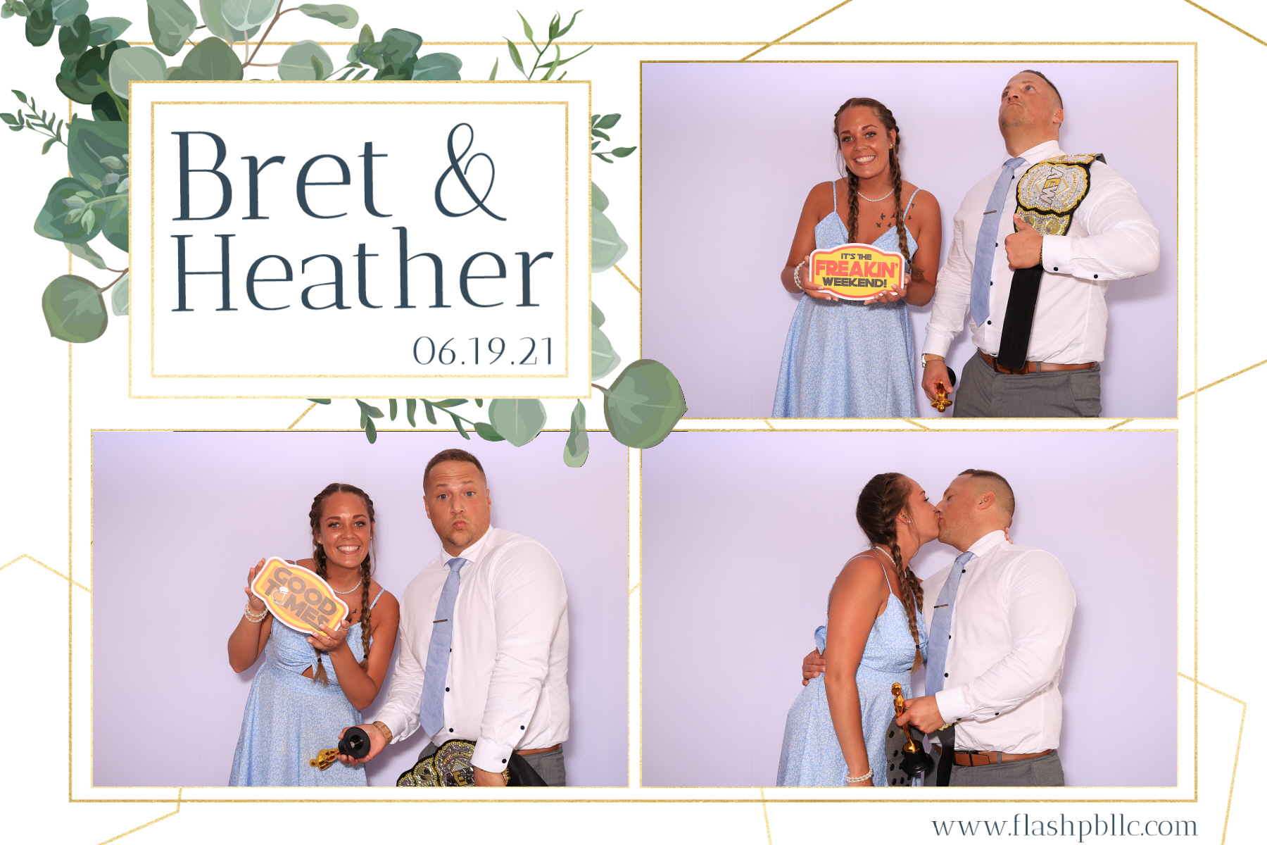 Bret & Heather Bennett | View more photos from the event at v1.boothgallery.com/u/Flash-Photo-Booths/Bret-Heather-Bennett
