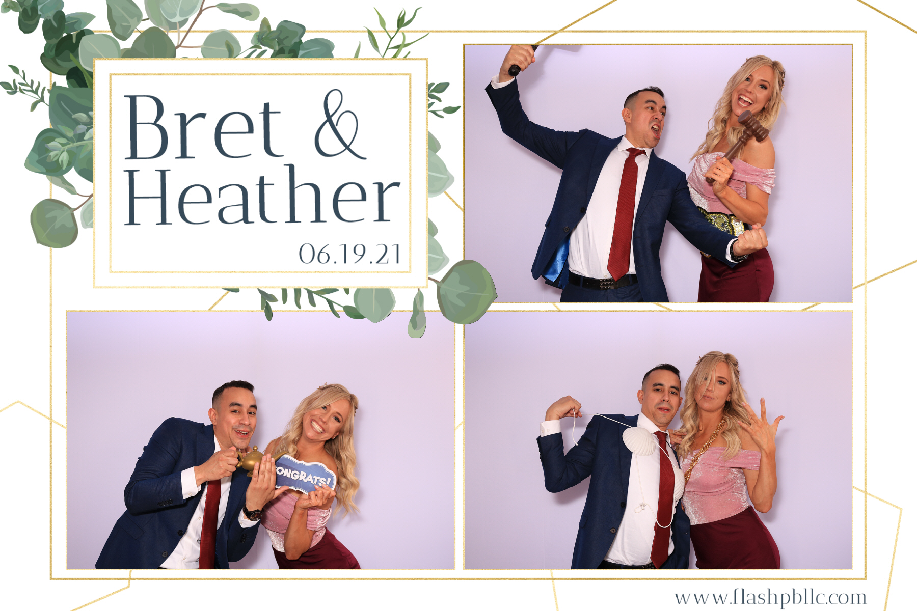 Bret & Heather Bennett | View more photos from the event at v1.boothgallery.com/u/Flash-Photo-Booths/Bret-Heather-Bennett