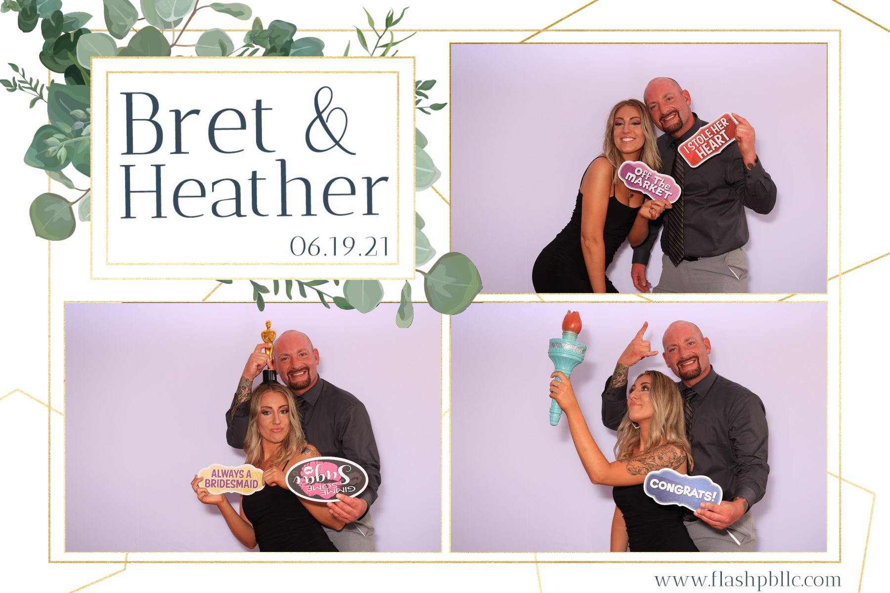 Bret & Heather Bennett | View more photos from the event at v1.boothgallery.com/u/Flash-Photo-Booths/Bret-Heather-Bennett