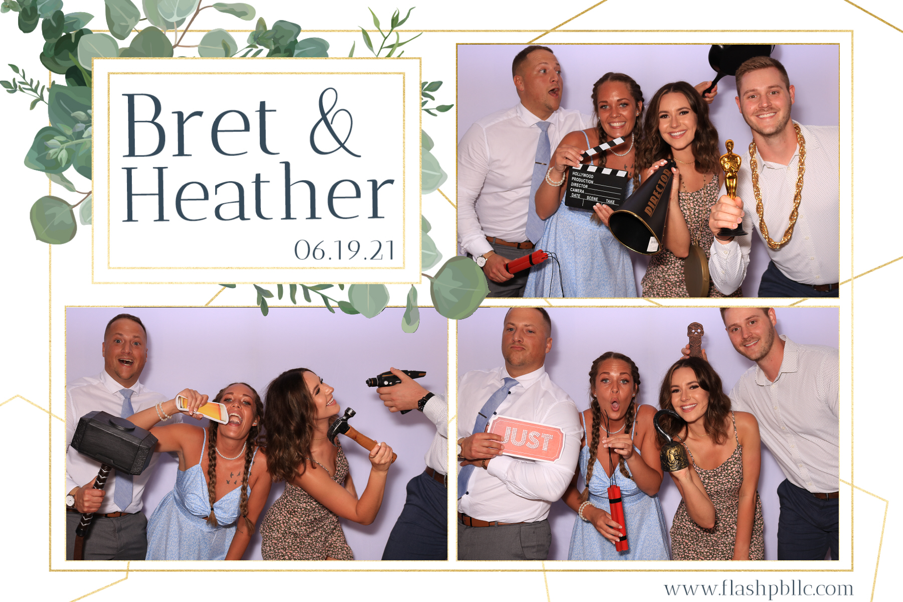 Bret & Heather Bennett | View more photos from the event at v1.boothgallery.com/u/Flash-Photo-Booths/Bret-Heather-Bennett