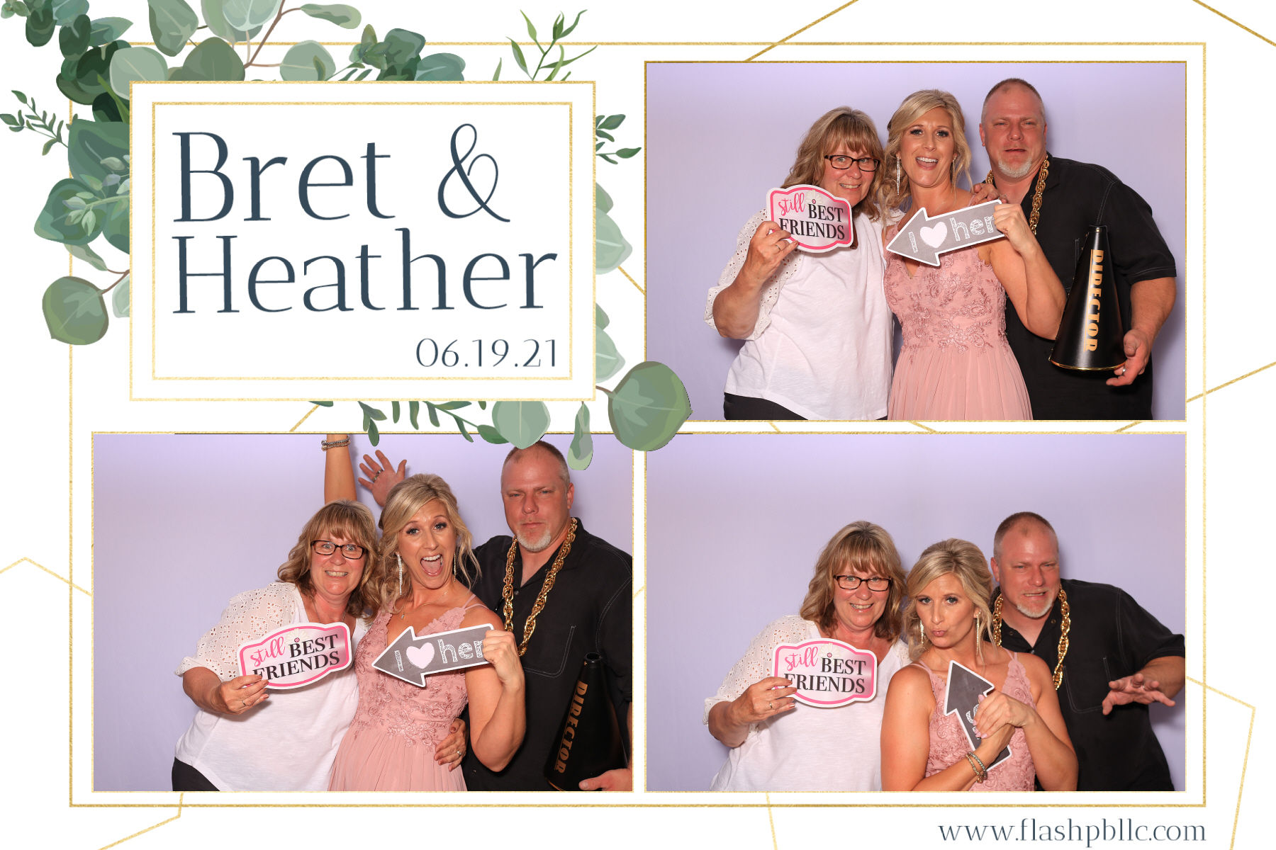 Bret & Heather Bennett | View more photos from the event at v1.boothgallery.com/u/Flash-Photo-Booths/Bret-Heather-Bennett