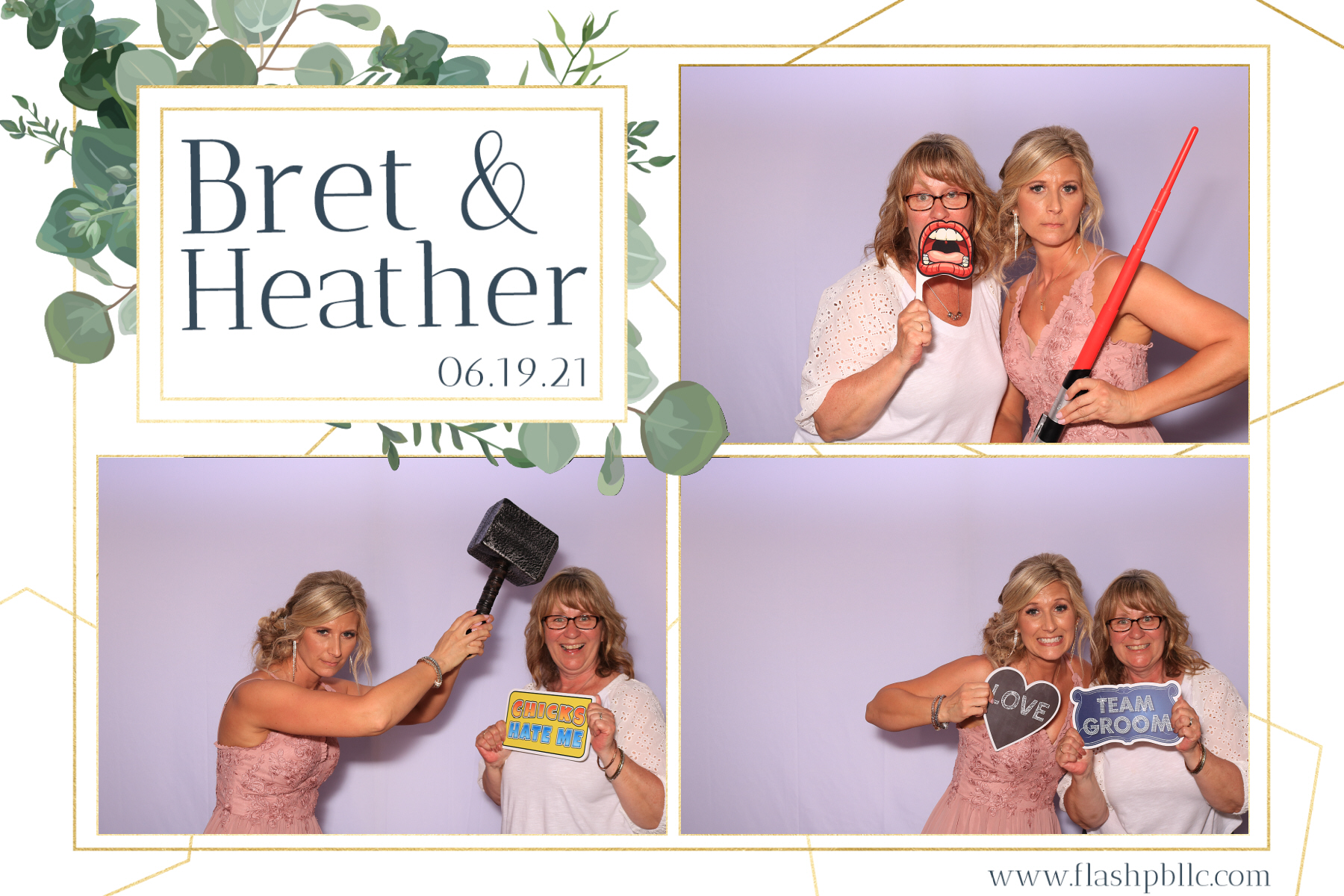 Bret & Heather Bennett | View more photos from the event at v1.boothgallery.com/u/Flash-Photo-Booths/Bret-Heather-Bennett