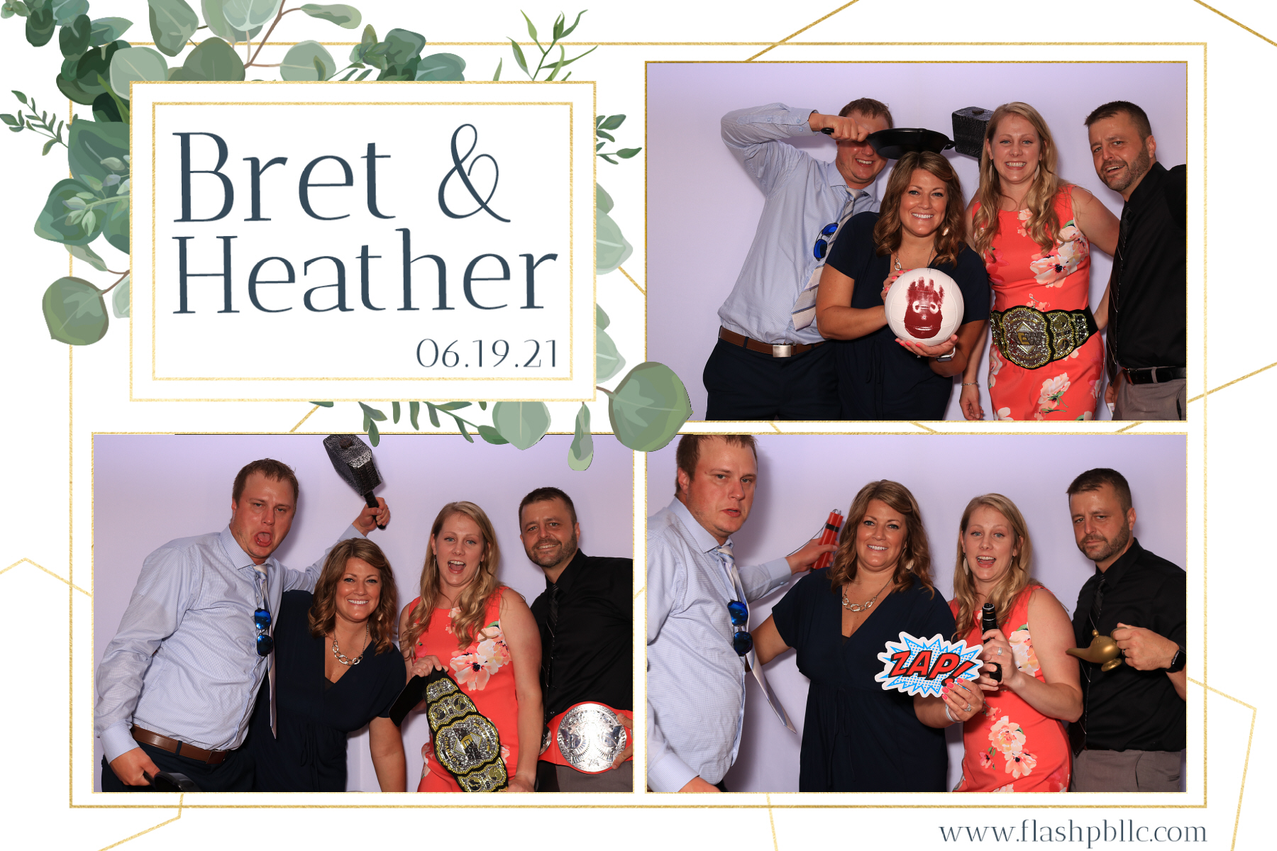 Bret & Heather Bennett | View more photos from the event at v1.boothgallery.com/u/Flash-Photo-Booths/Bret-Heather-Bennett