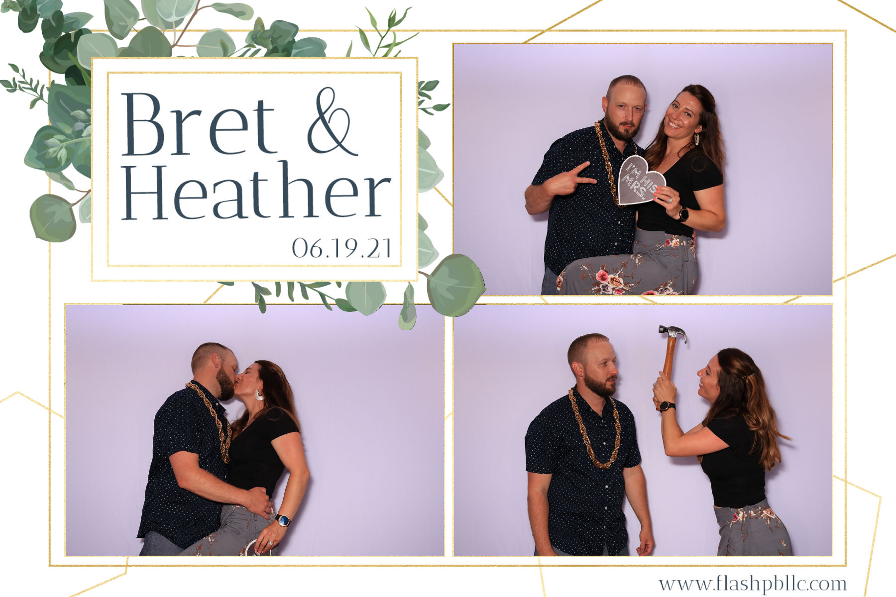 Bret & Heather Bennett | View more photos from the event at v1.boothgallery.com/u/Flash-Photo-Booths/Bret-Heather-Bennett