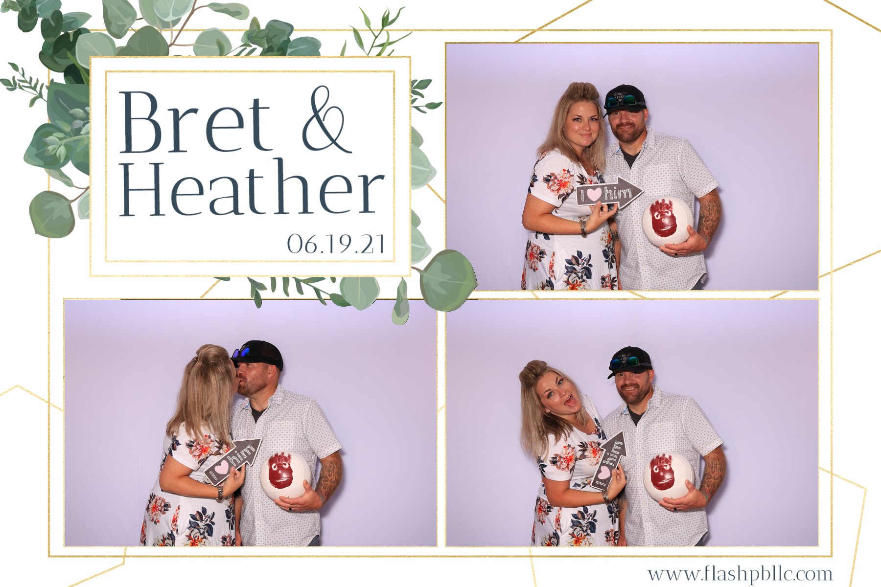 Bret & Heather Bennett | View more photos from the event at v1.boothgallery.com/u/Flash-Photo-Booths/Bret-Heather-Bennett