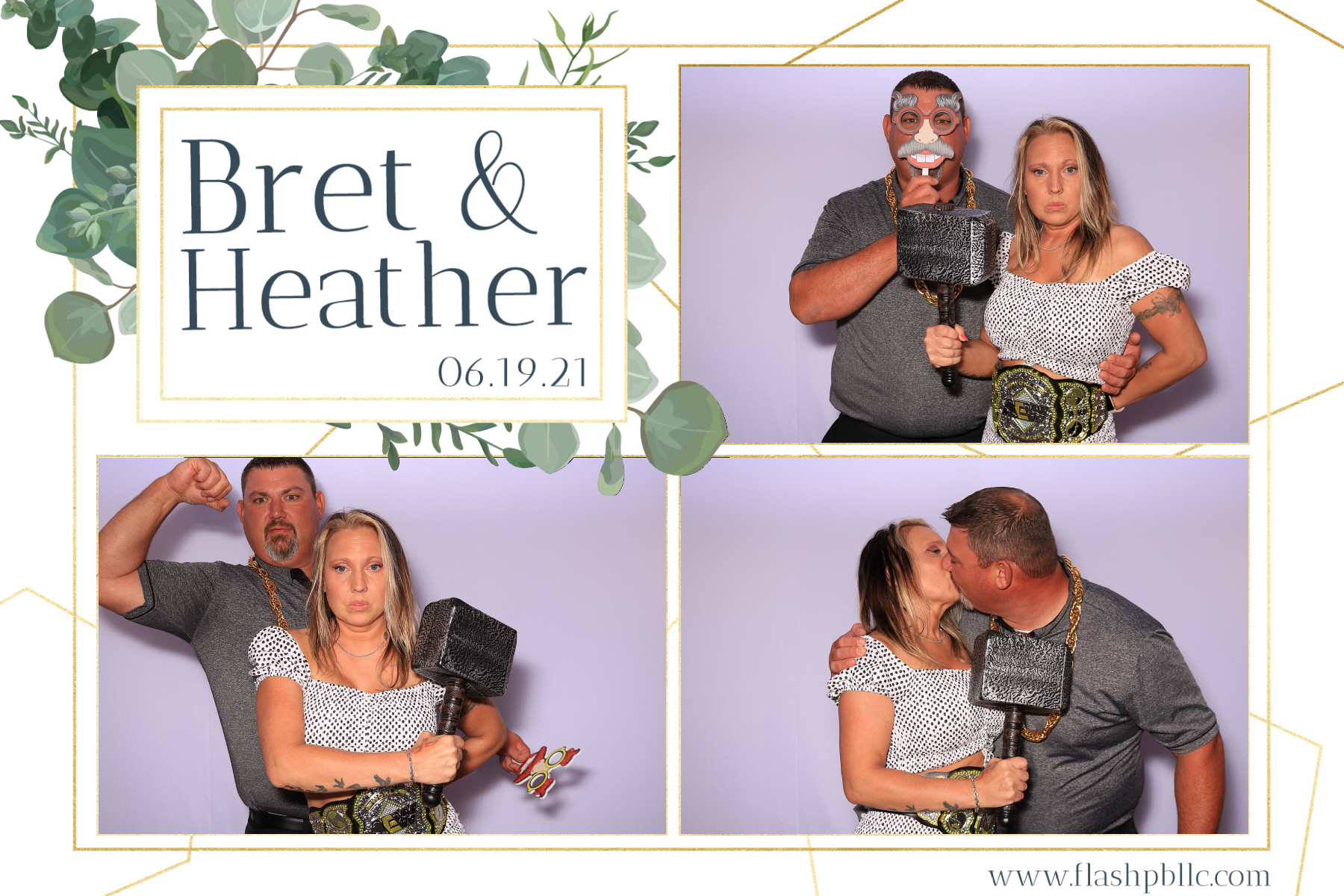 Bret & Heather Bennett | View more photos from the event at v1.boothgallery.com/u/Flash-Photo-Booths/Bret-Heather-Bennett