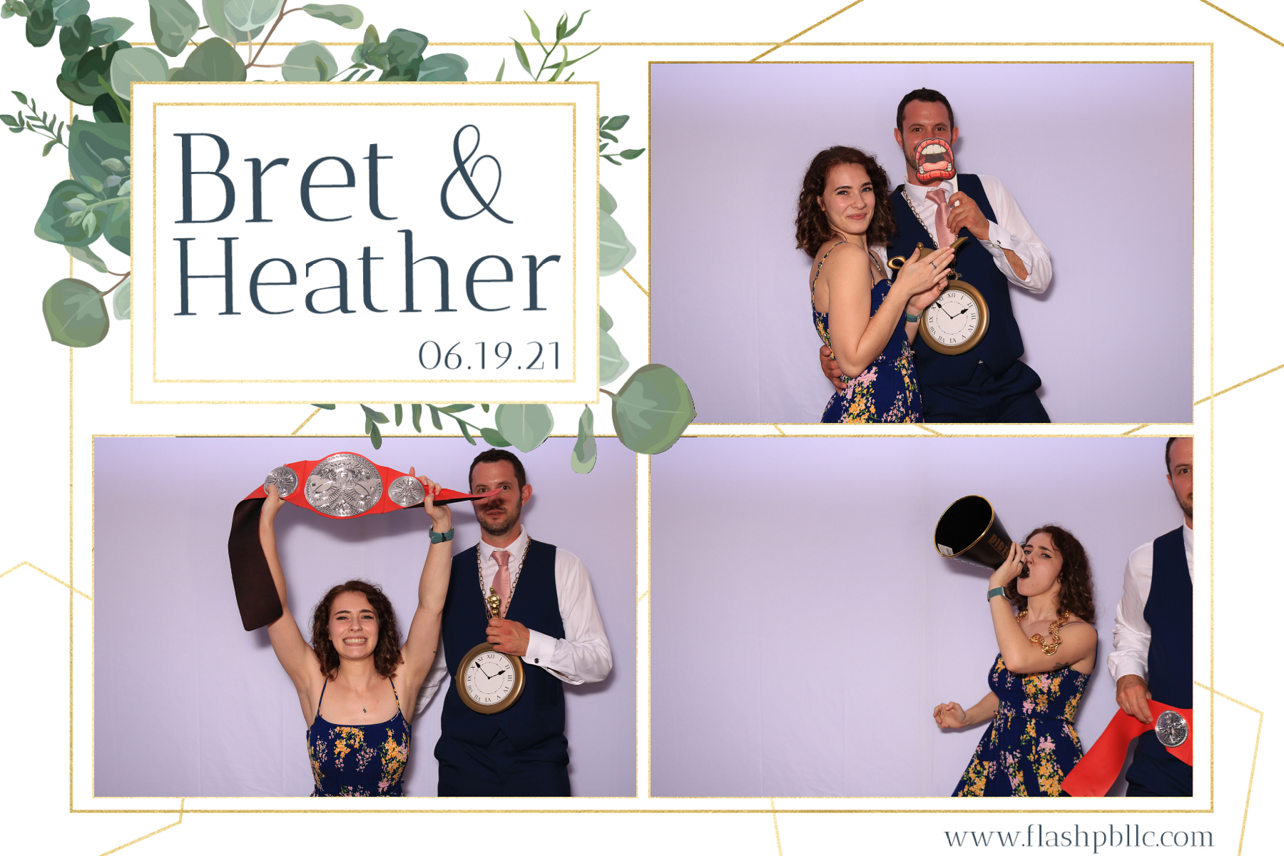 Bret & Heather Bennett | View more photos from the event at v1.boothgallery.com/u/Flash-Photo-Booths/Bret-Heather-Bennett