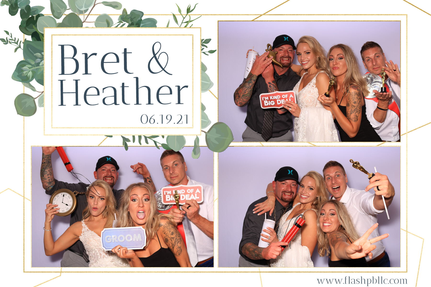 Bret & Heather Bennett | View more photos from the event at v1.boothgallery.com/u/Flash-Photo-Booths/Bret-Heather-Bennett