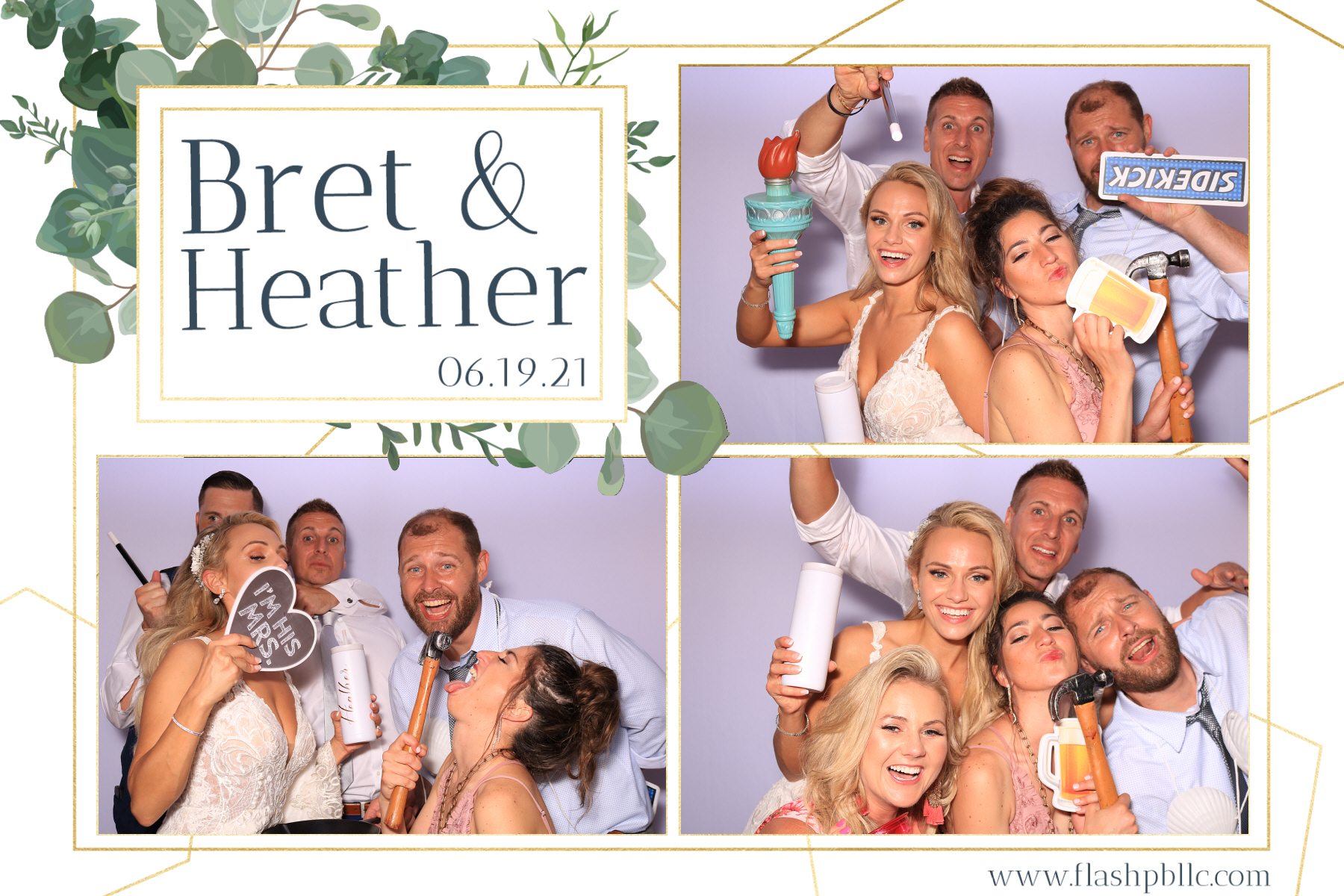 Bret & Heather Bennett | View more photos from the event at v1.boothgallery.com/u/Flash-Photo-Booths/Bret-Heather-Bennett