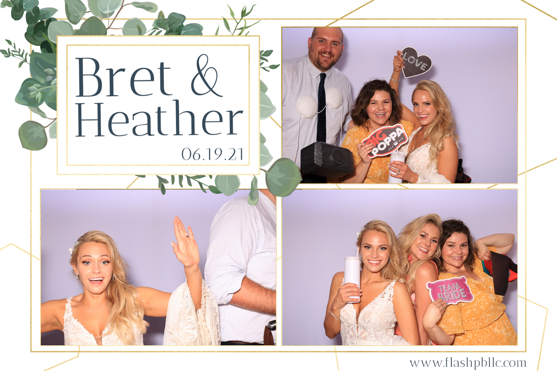 Bret & Heather Bennett | View more photos from the event at v1.boothgallery.com/u/Flash-Photo-Booths/Bret-Heather-Bennett