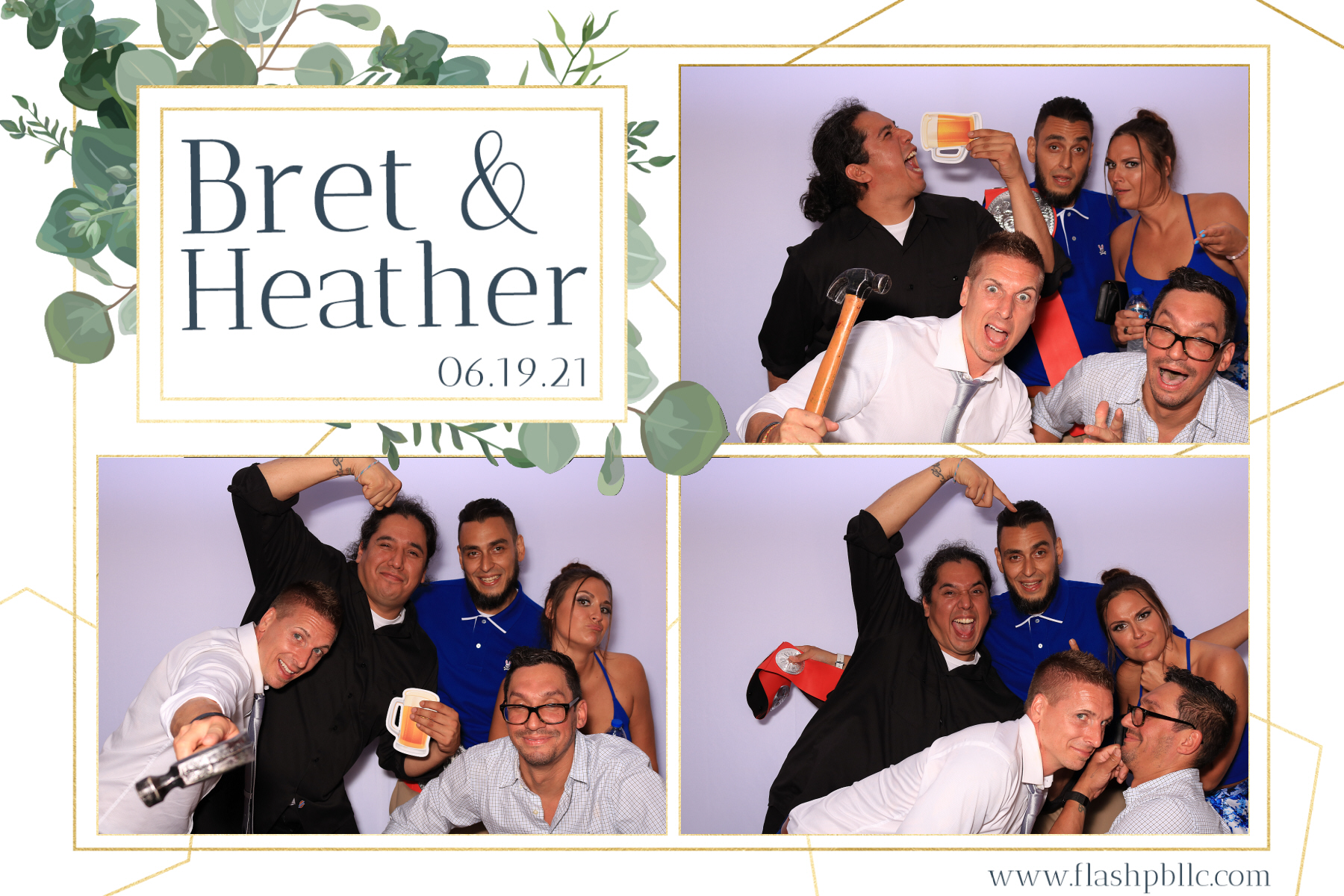 Bret & Heather Bennett | View more photos from the event at v1.boothgallery.com/u/Flash-Photo-Booths/Bret-Heather-Bennett