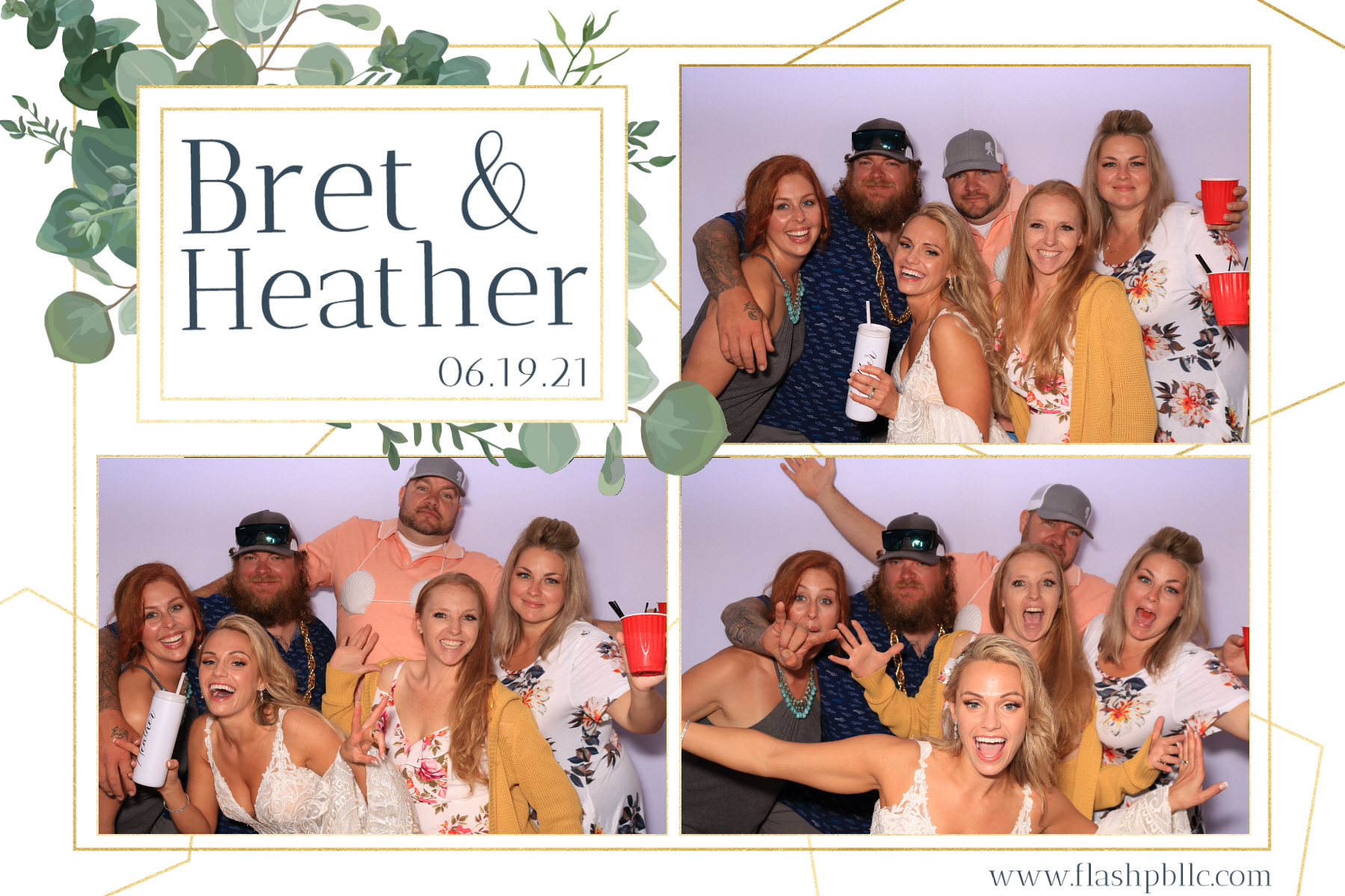 Bret & Heather Bennett | View more photos from the event at v1.boothgallery.com/u/Flash-Photo-Booths/Bret-Heather-Bennett