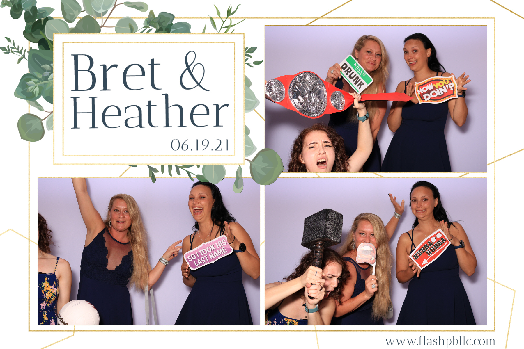 Bret & Heather Bennett | View more photos from the event at v1.boothgallery.com/u/Flash-Photo-Booths/Bret-Heather-Bennett
