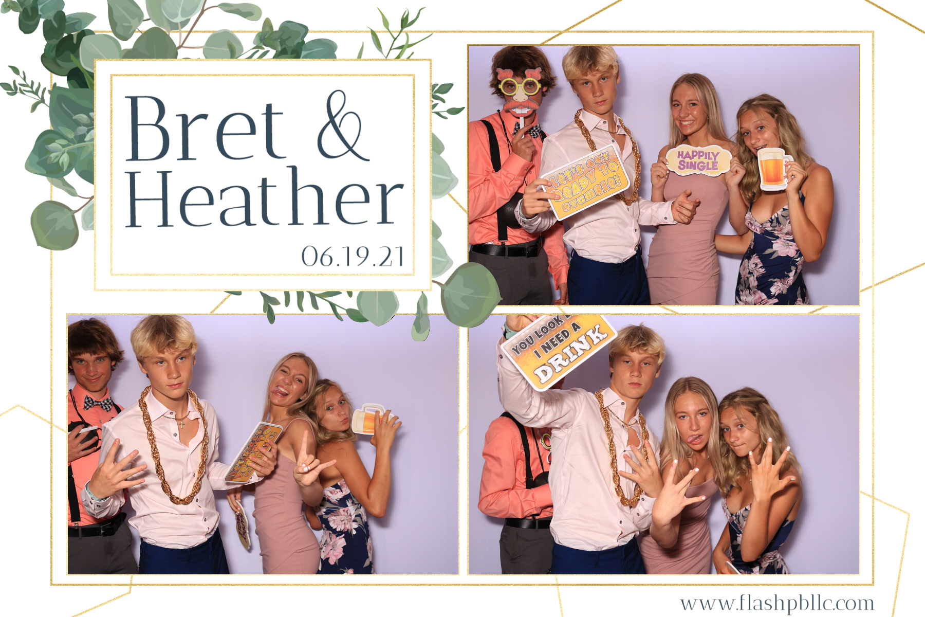 Bret & Heather Bennett | View more photos from the event at v1.boothgallery.com/u/Flash-Photo-Booths/Bret-Heather-Bennett