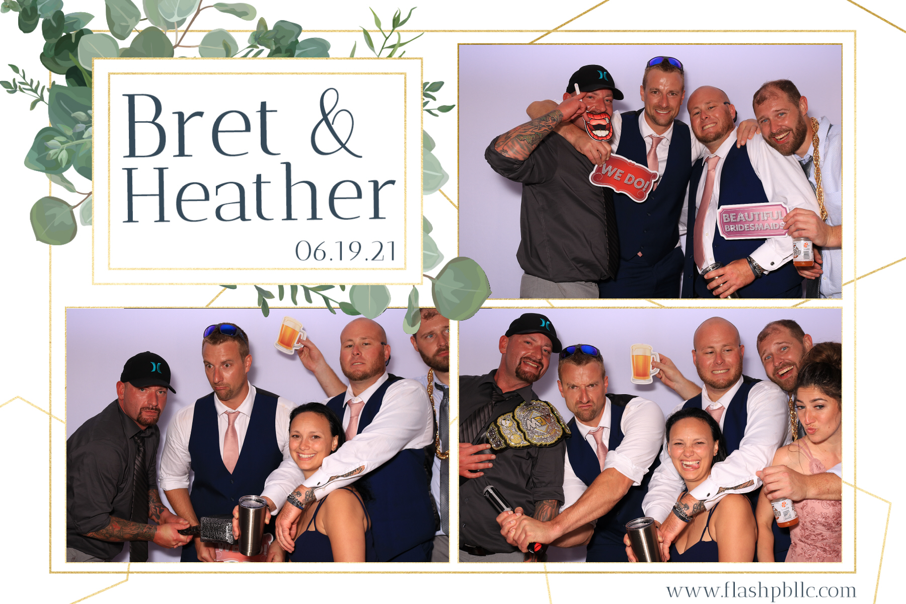 Bret & Heather Bennett | View more photos from the event at v1.boothgallery.com/u/Flash-Photo-Booths/Bret-Heather-Bennett