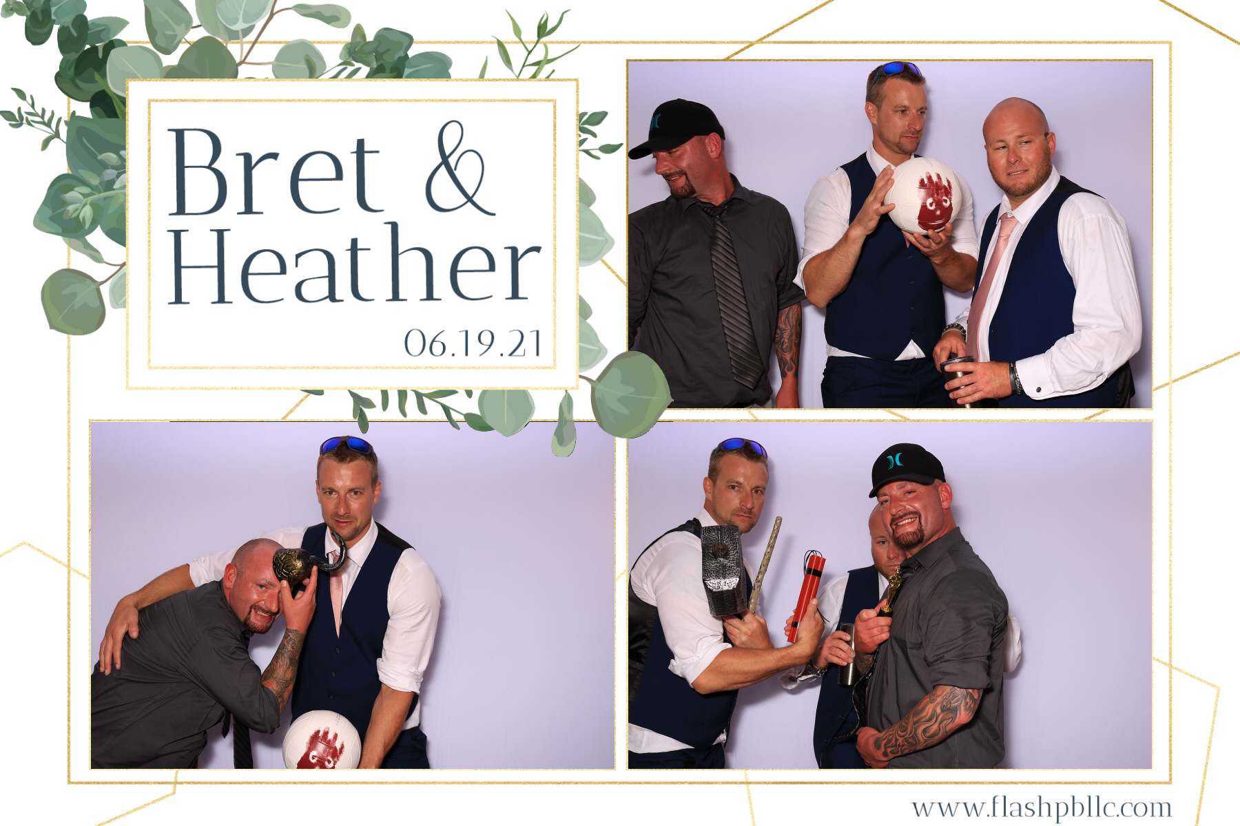 Bret & Heather Bennett | View more photos from the event at v1.boothgallery.com/u/Flash-Photo-Booths/Bret-Heather-Bennett