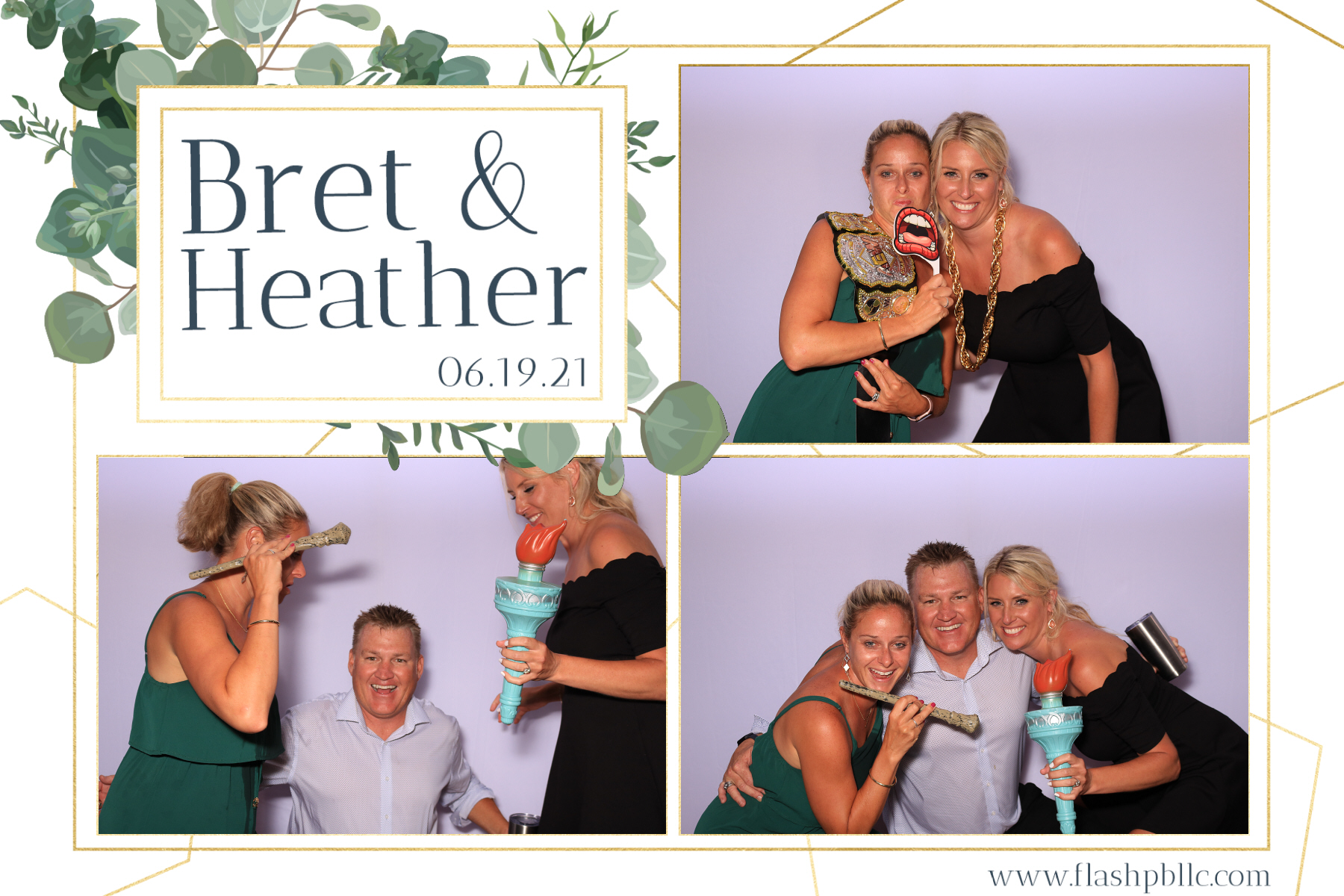 Bret & Heather Bennett | View more photos from the event at v1.boothgallery.com/u/Flash-Photo-Booths/Bret-Heather-Bennett
