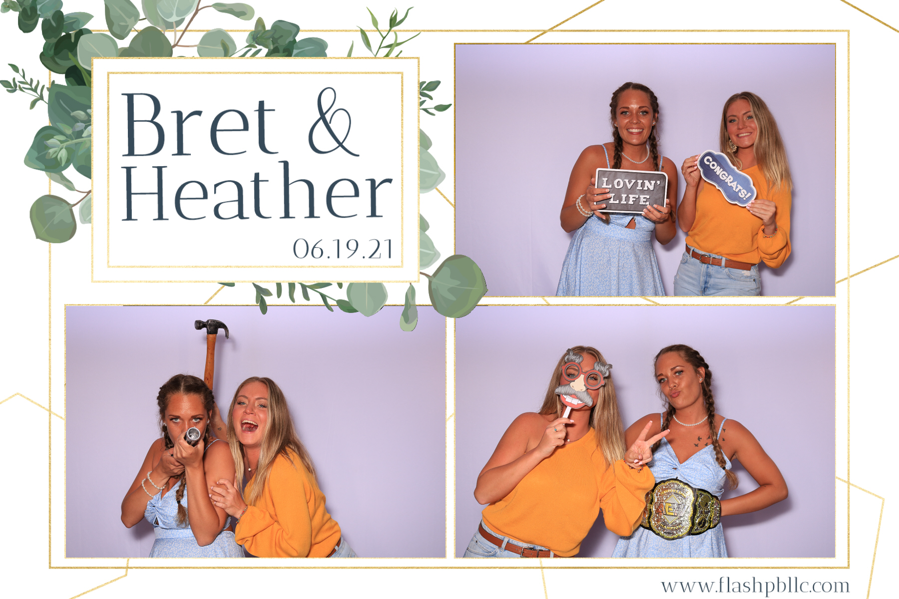Bret & Heather Bennett | View more photos from the event at v1.boothgallery.com/u/Flash-Photo-Booths/Bret-Heather-Bennett