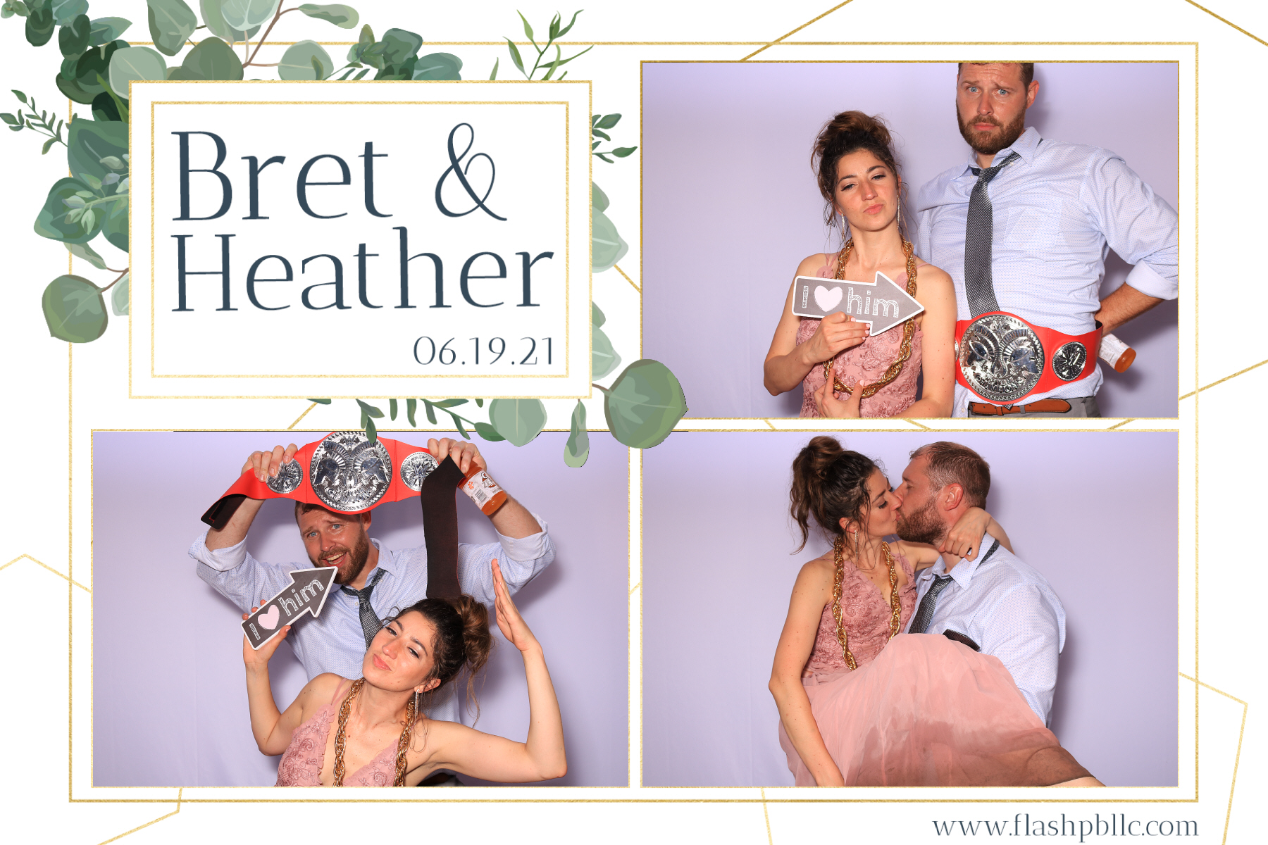 Bret & Heather Bennett | View more photos from the event at v1.boothgallery.com/u/Flash-Photo-Booths/Bret-Heather-Bennett
