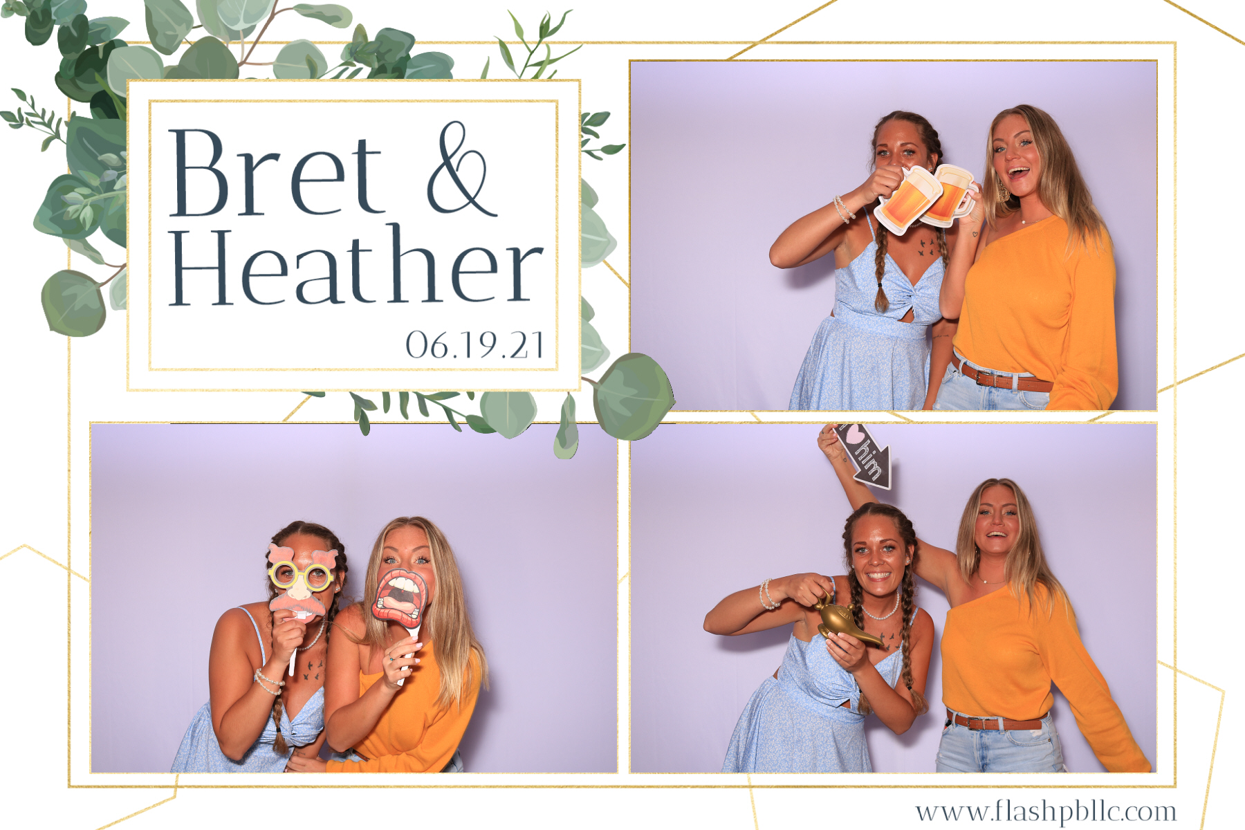 Bret & Heather Bennett | View more photos from the event at v1.boothgallery.com/u/Flash-Photo-Booths/Bret-Heather-Bennett
