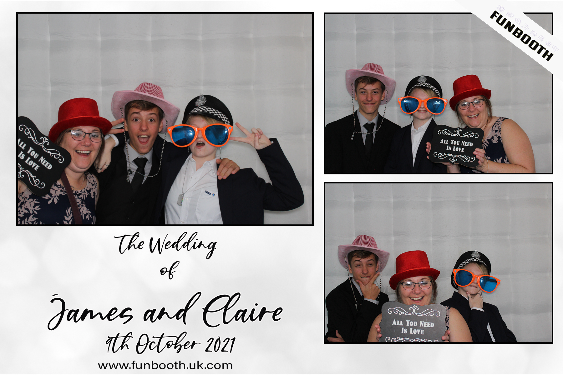 The Wedding of James & Claire | View more photos from the event at gallery.funbooth.uk.com/u/FunboothLTD1/The-Wedding-of-James-Claire