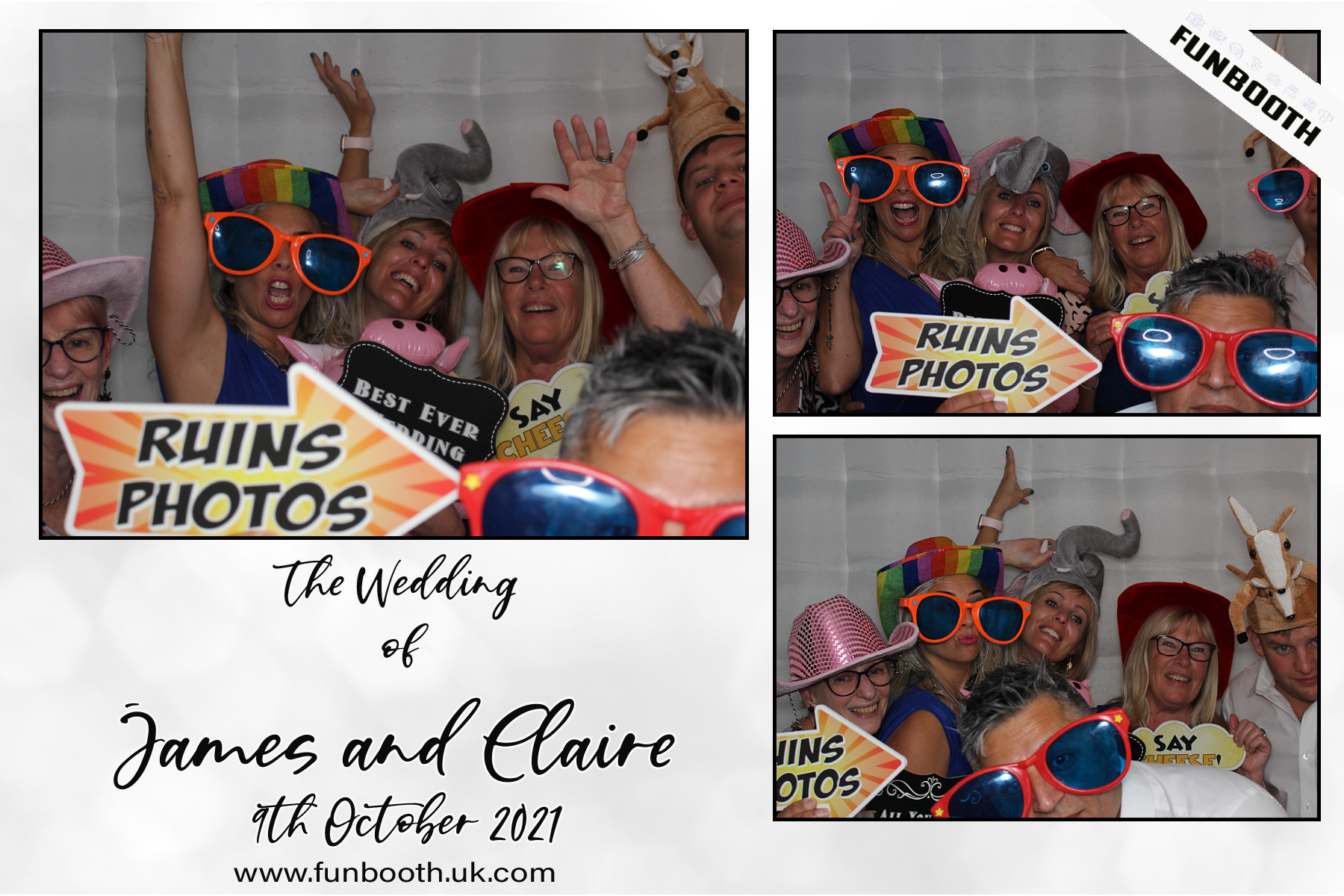 The Wedding of James & Claire | View more photos from the event at gallery.funbooth.uk.com/u/FunboothLTD1/The-Wedding-of-James-Claire
