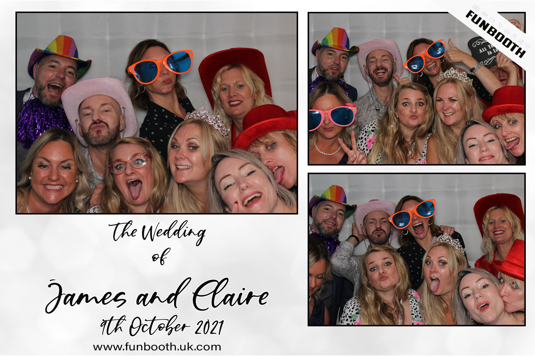 The Wedding of James & Claire | View more photos from the event at gallery.funbooth.uk.com/u/FunboothLTD1/The-Wedding-of-James-Claire